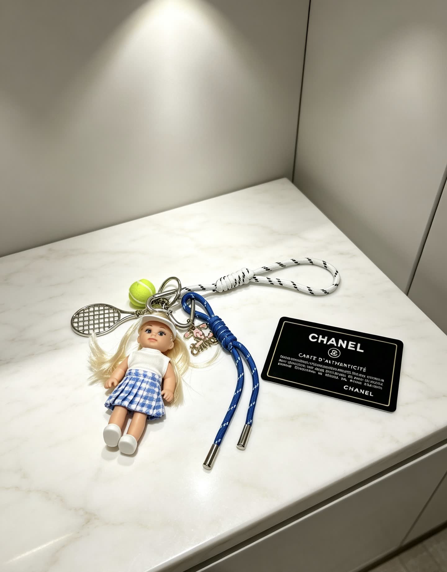 Chanel Tennis Girl Keychain