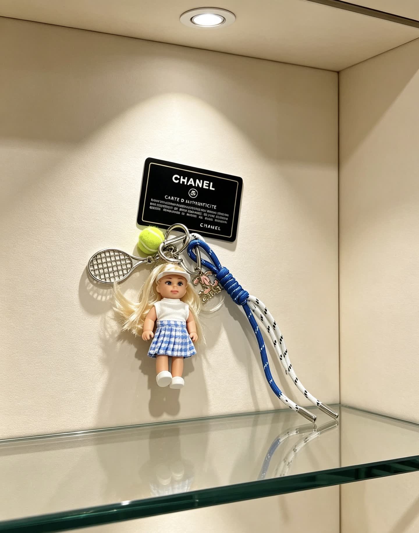 Chanel Tennis Girl Keychain