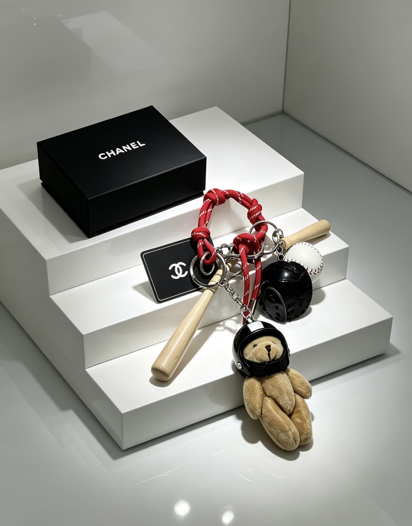 Chanel Baseball Bear Keychain Chanel Baseball Bear Keychain