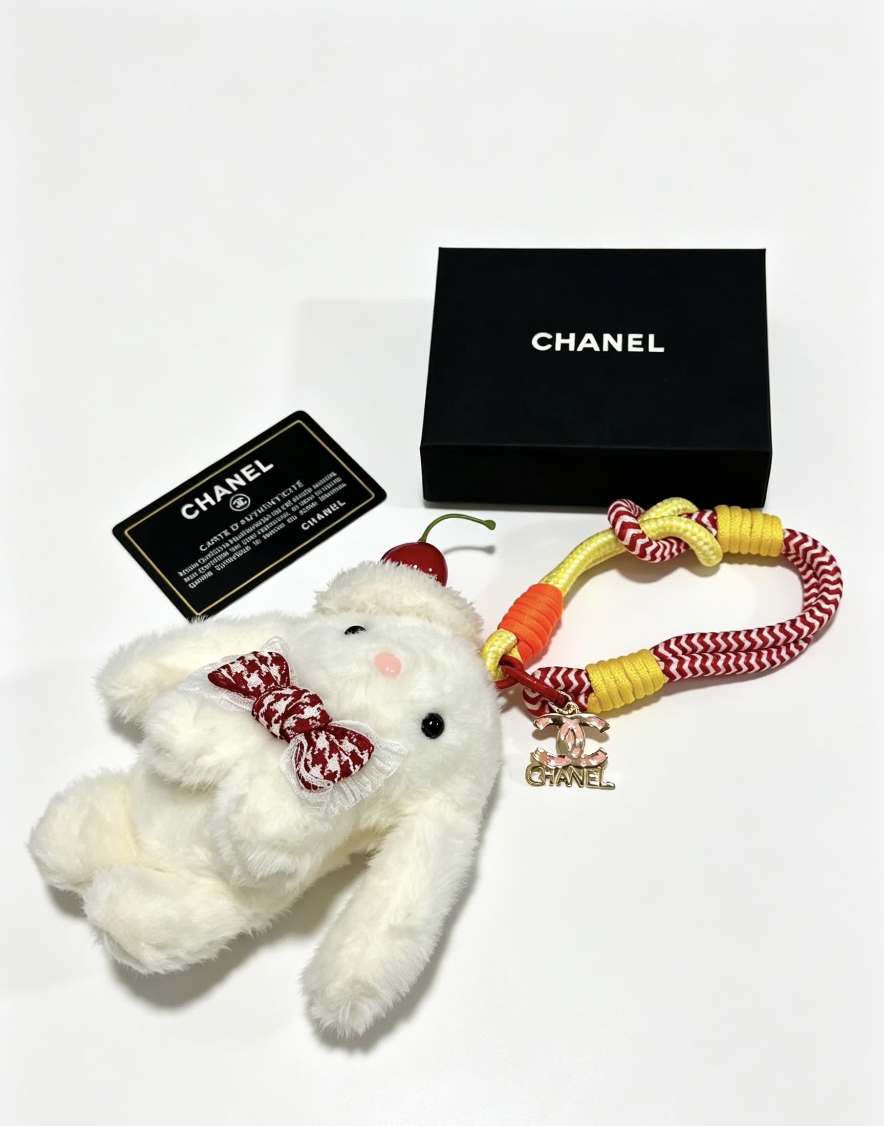 Chanel White Rabbit Keychain