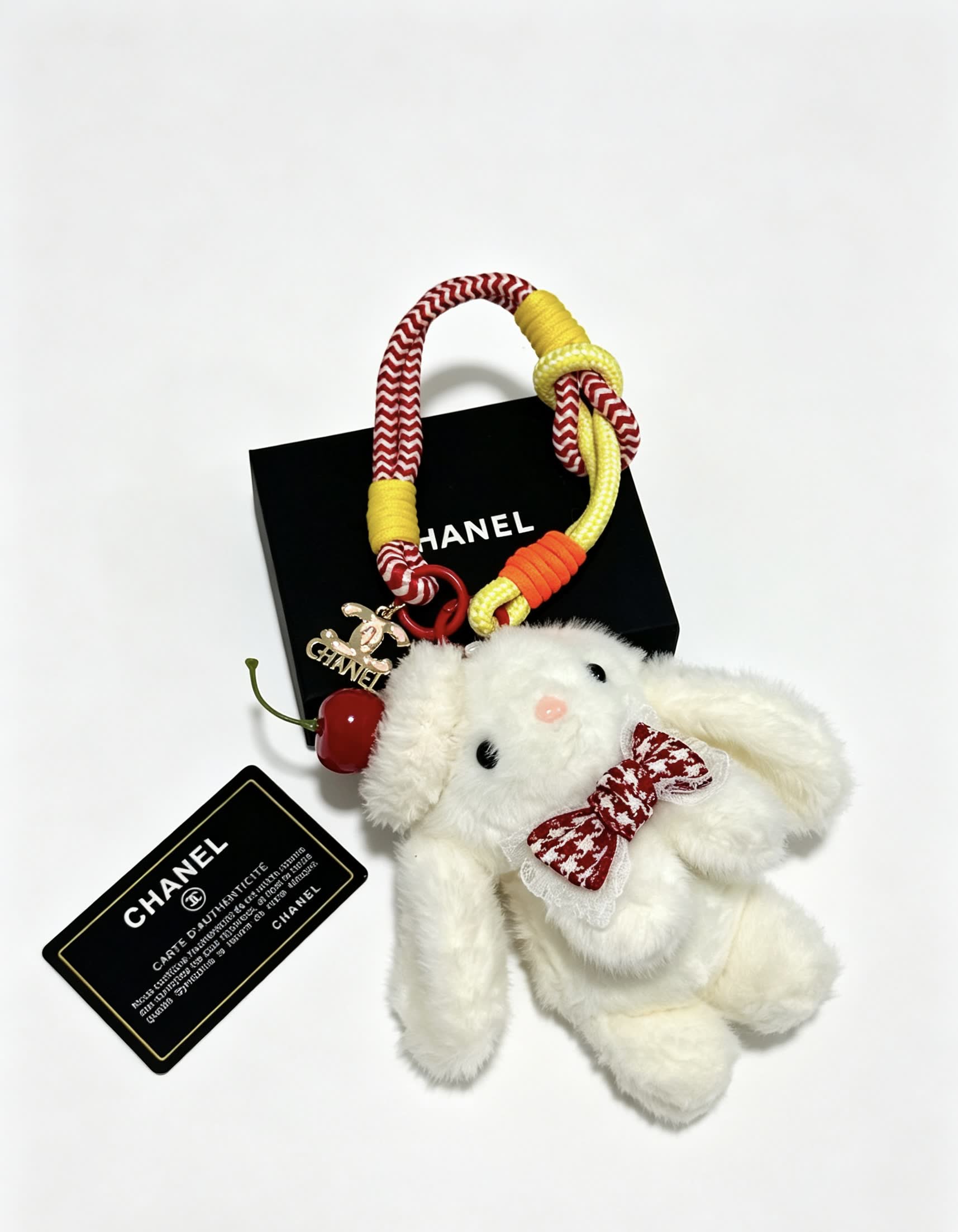 Chanel White Rabbit Keychain