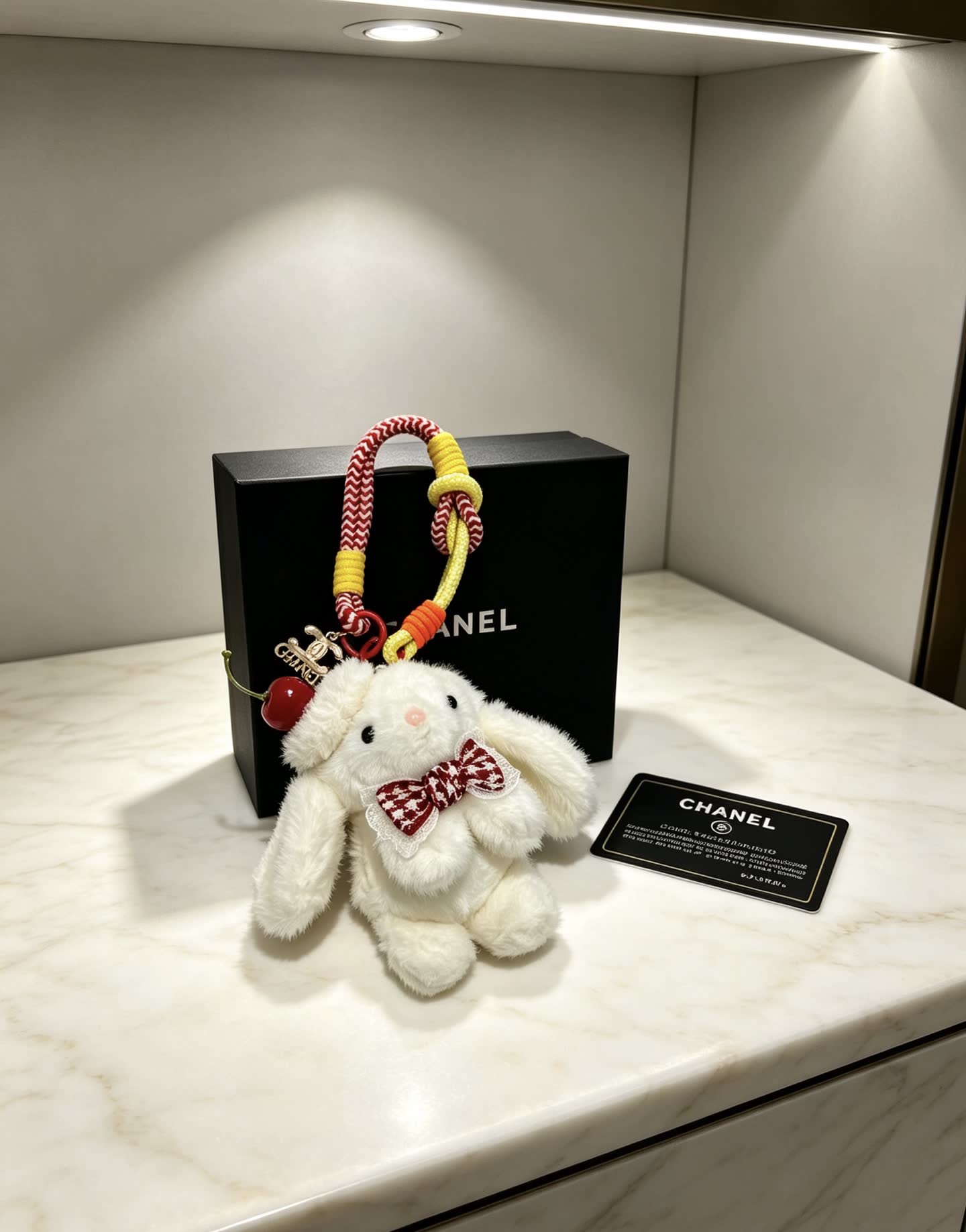 Chanel White Rabbit Keychain