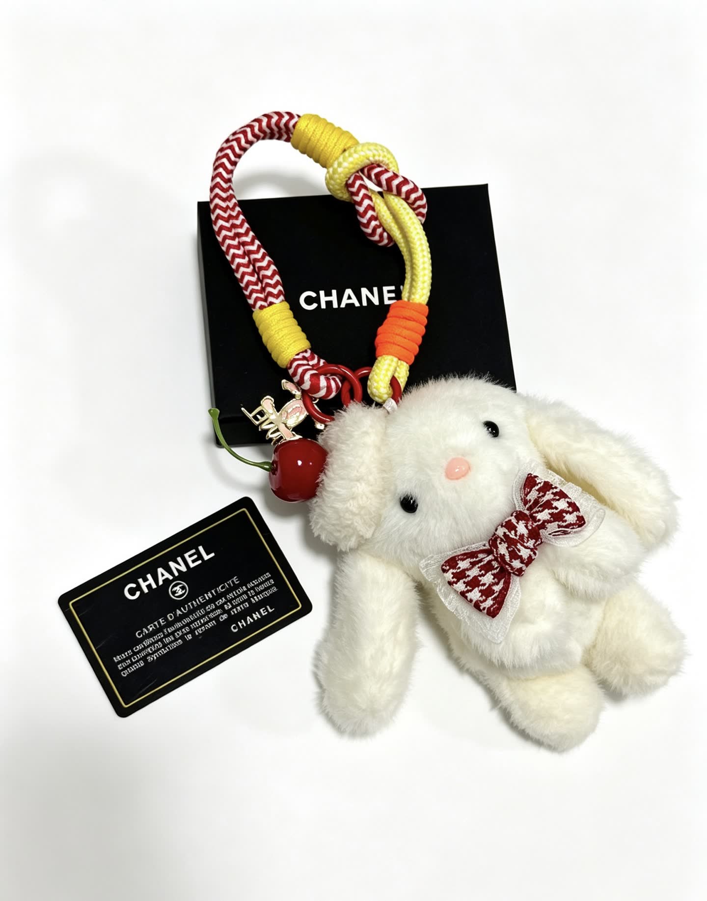 Chanel White Rabbit Keychain