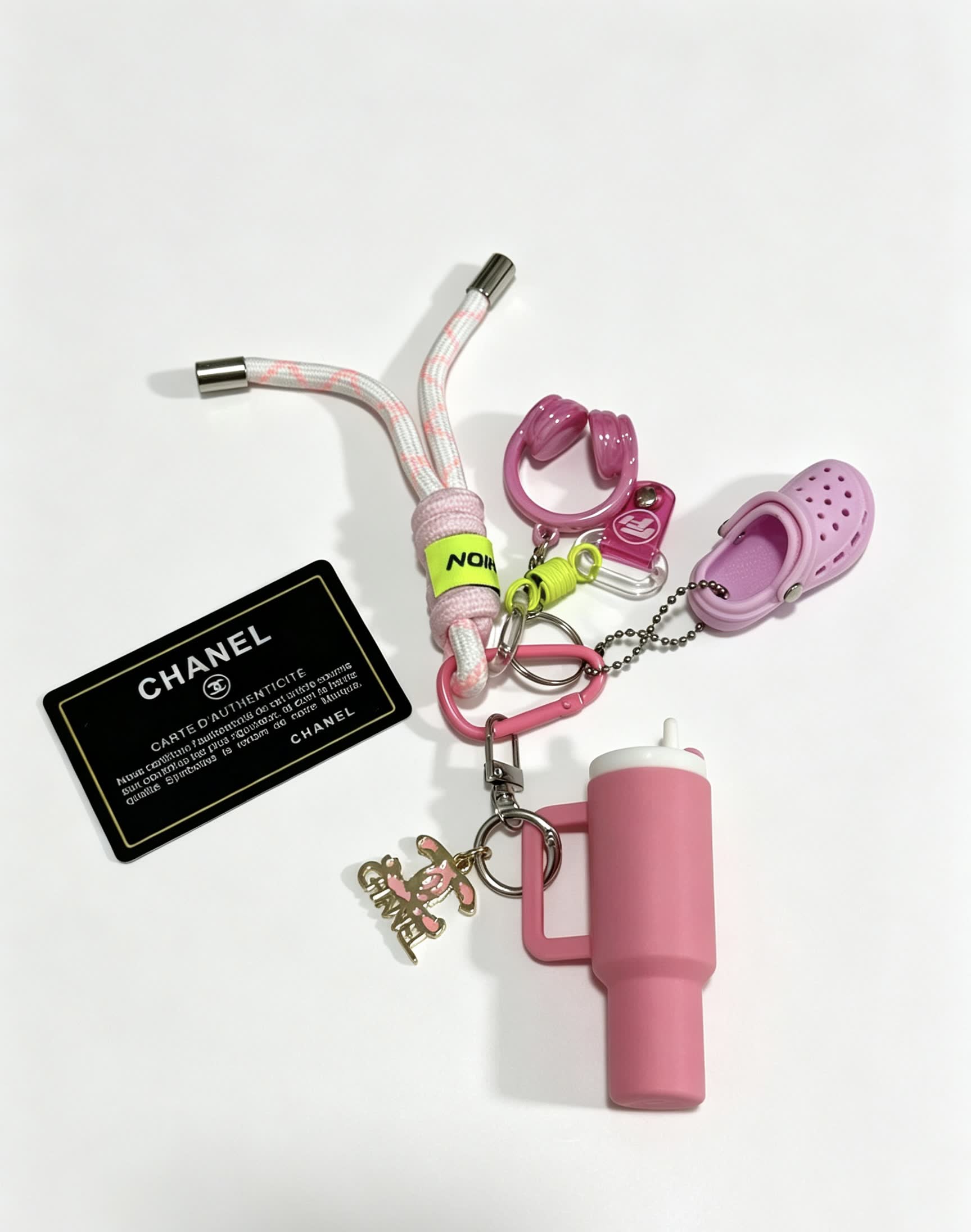 Chanel Pink Keychain Set