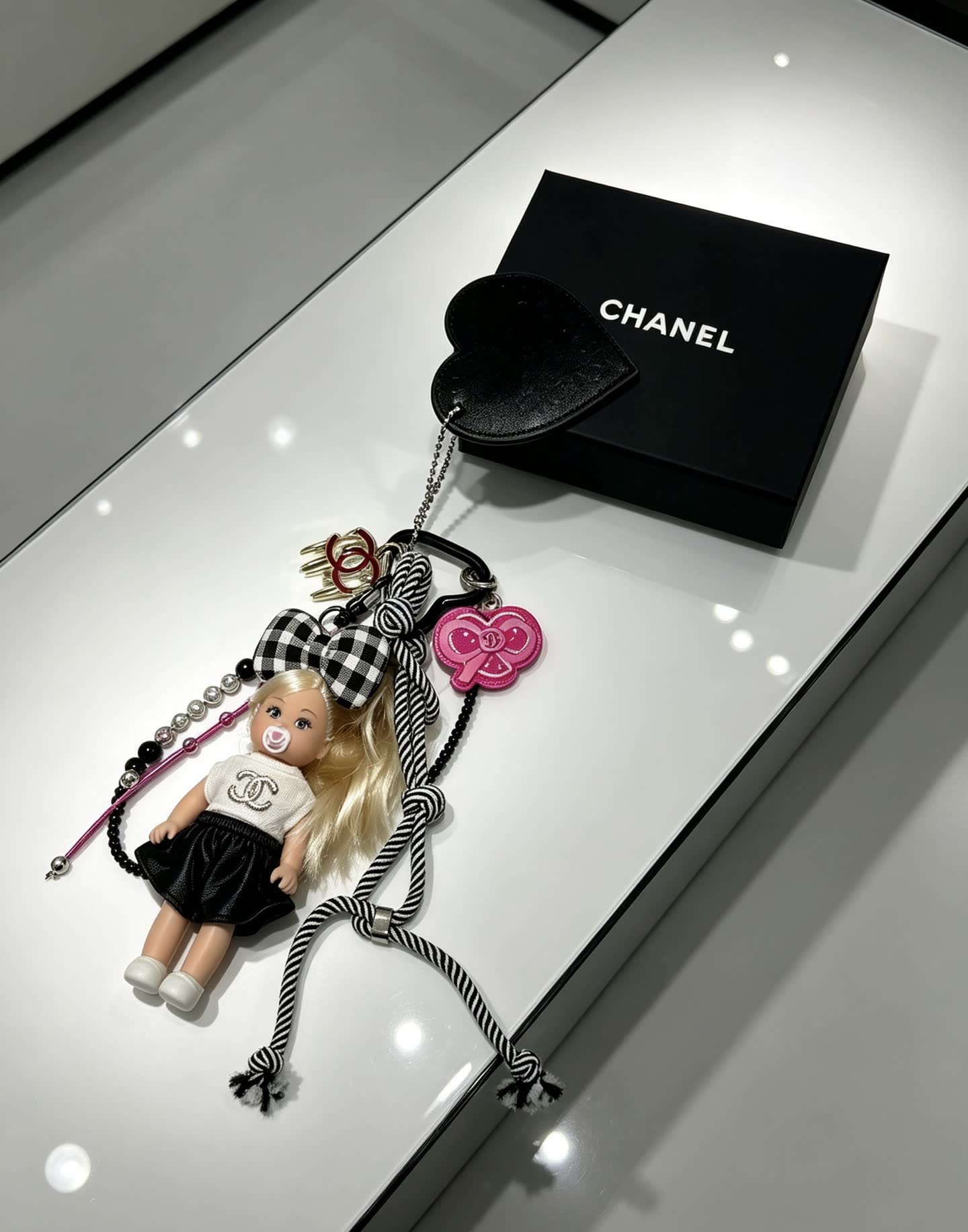Chanel Keychain with Doll Charm