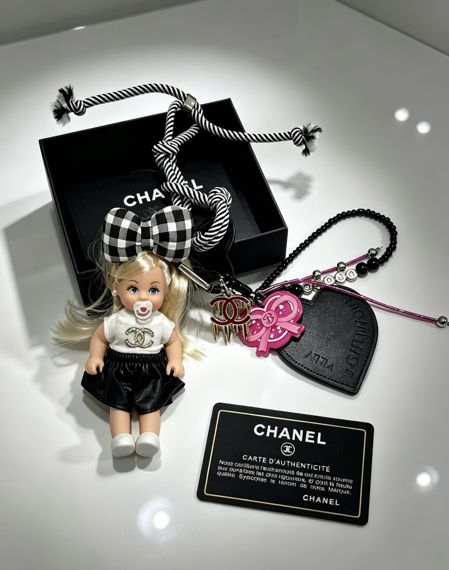 Chanel Keychain with Doll Charm