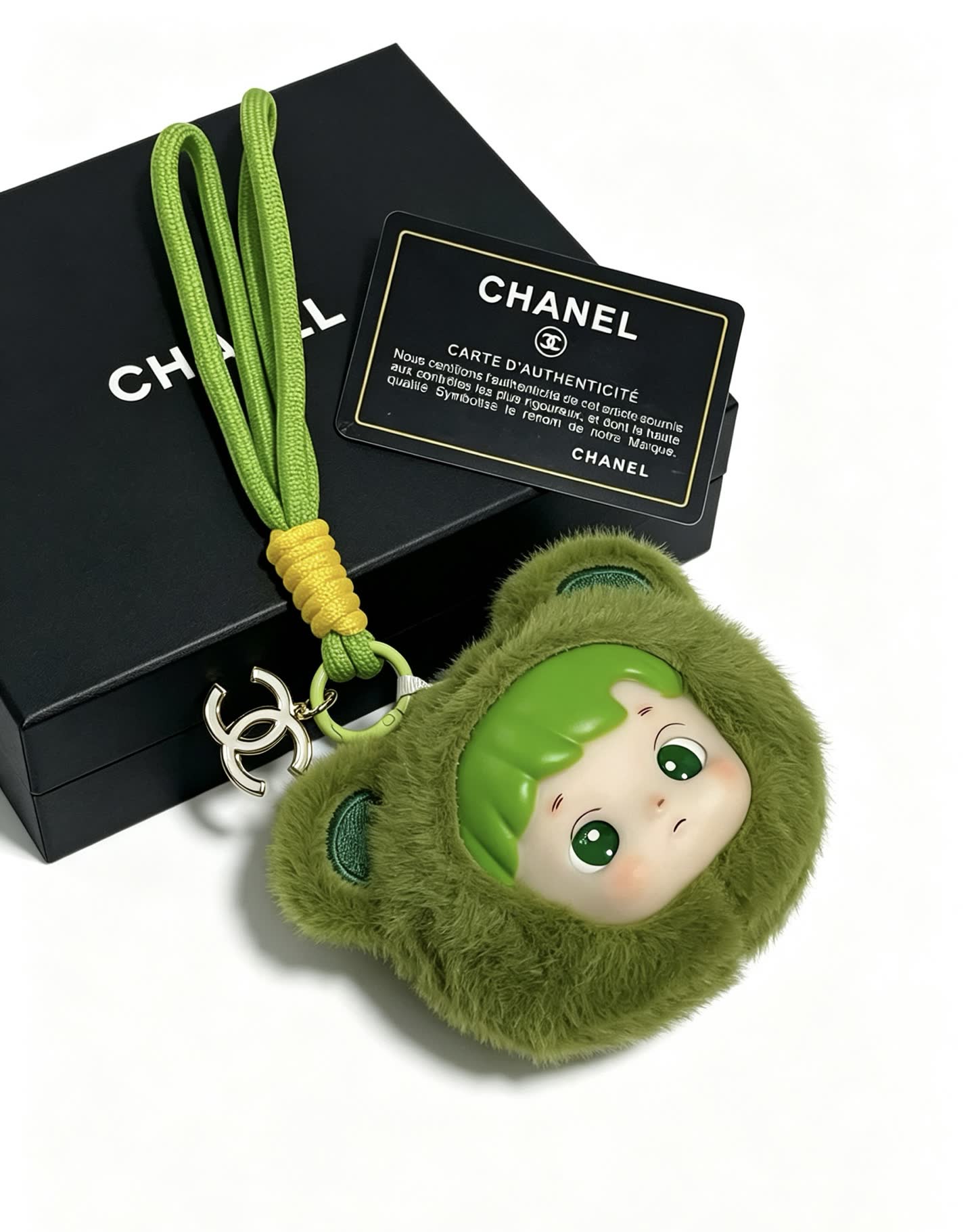 Chanel Green Bear Keychain