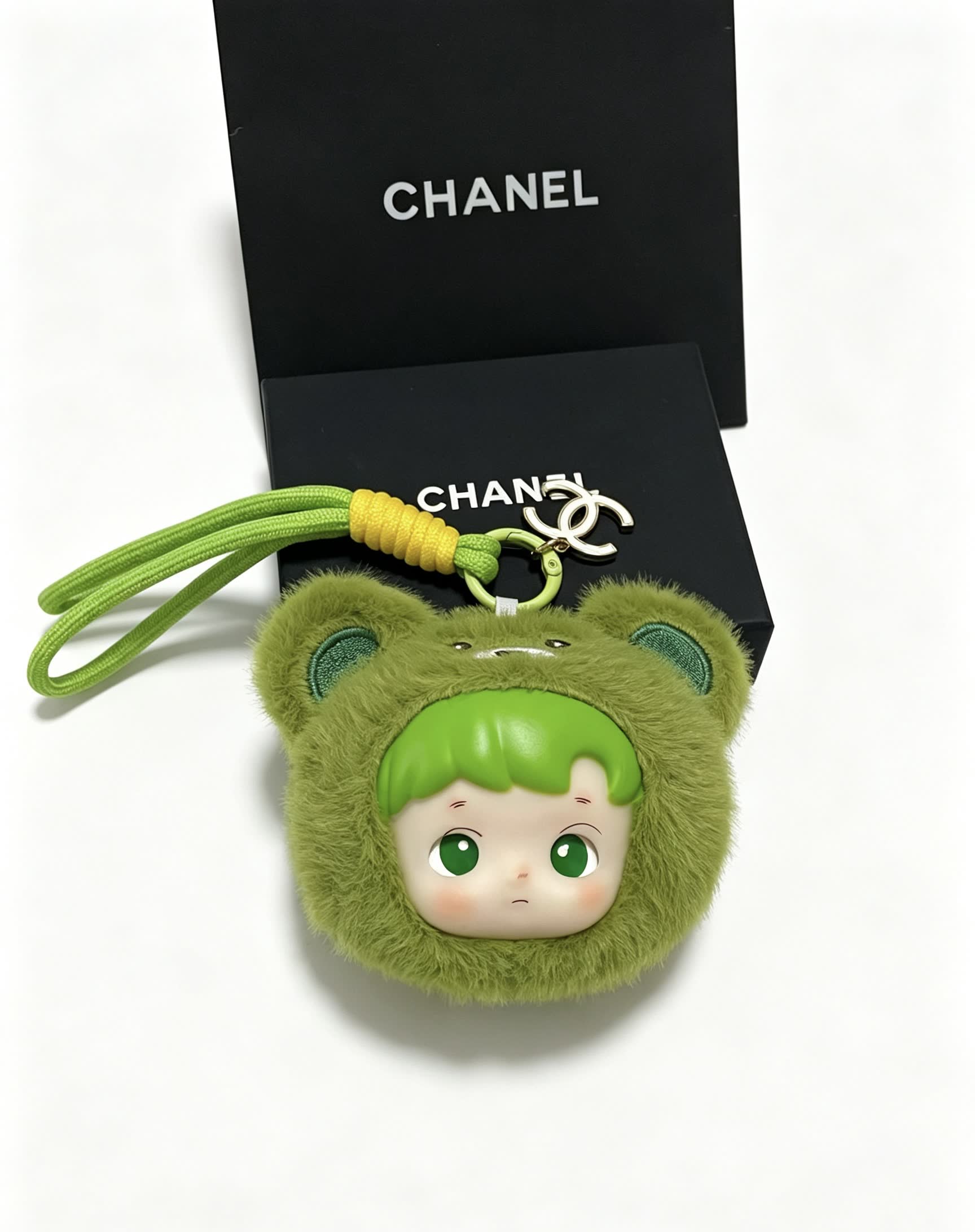 Chanel Green Bear Keychain