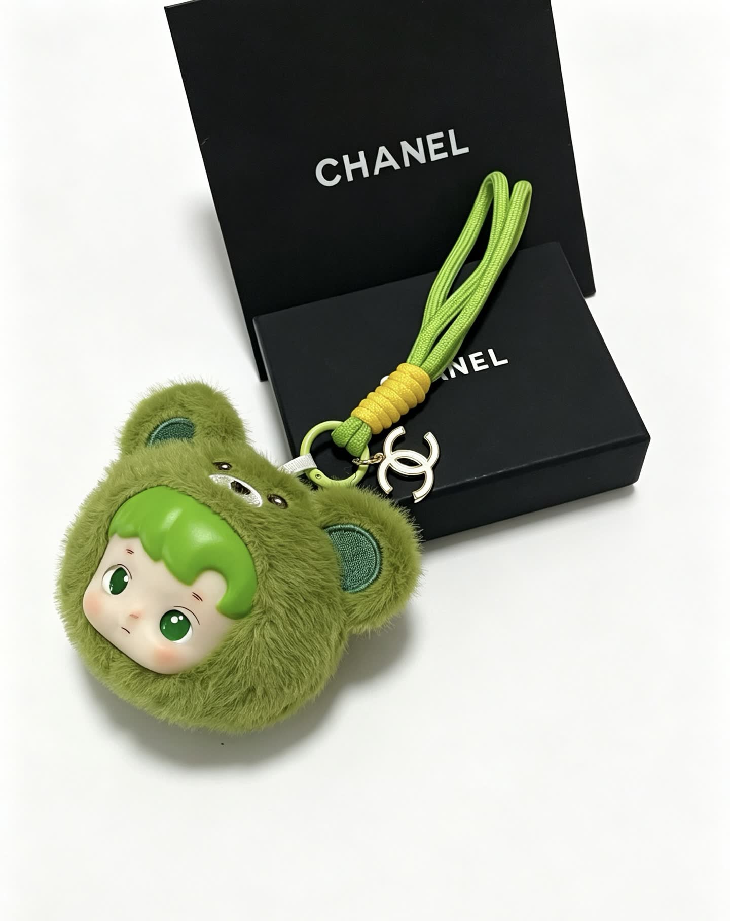 Chanel Green Bear Keychain