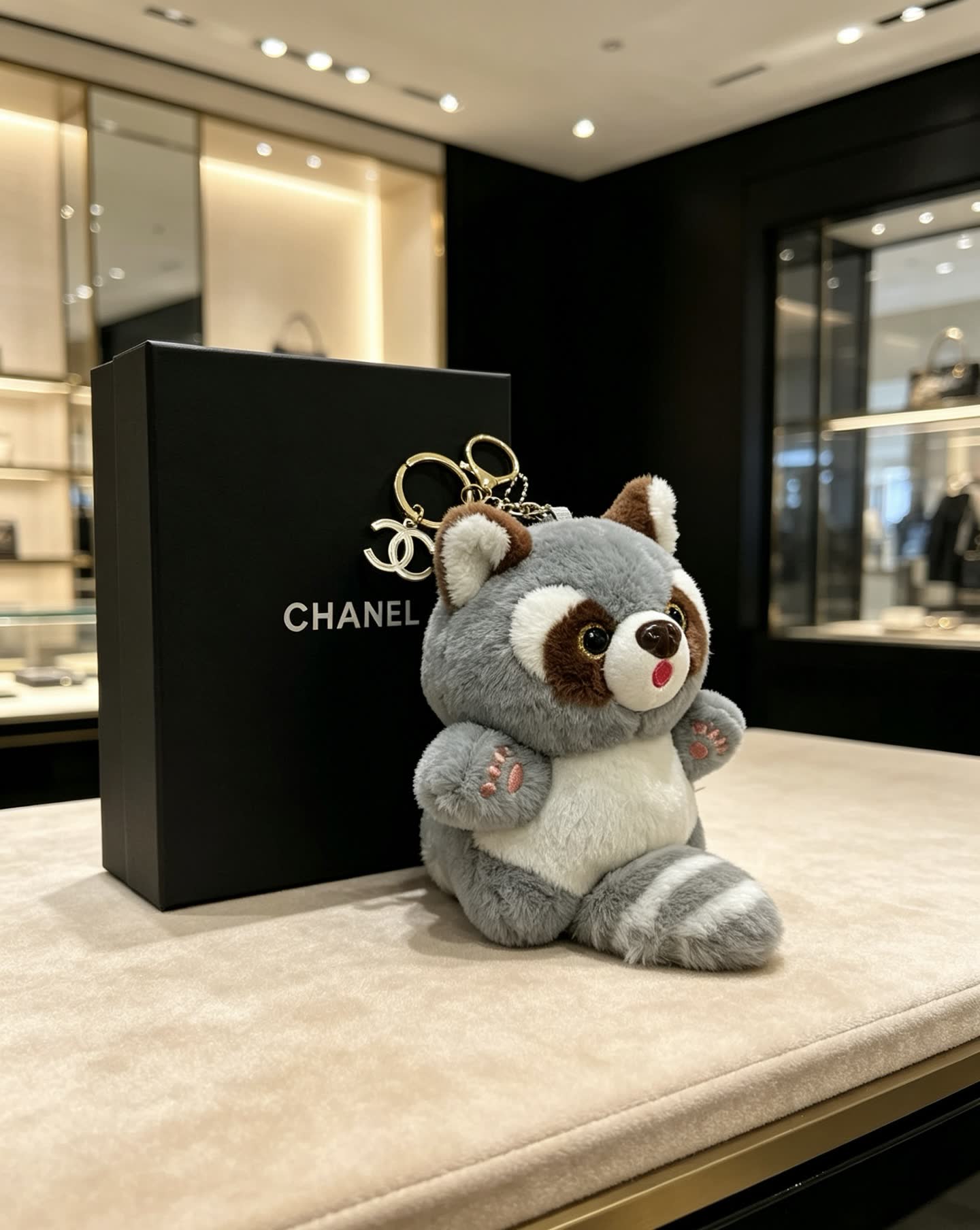 Chanel Raccoon Keychain