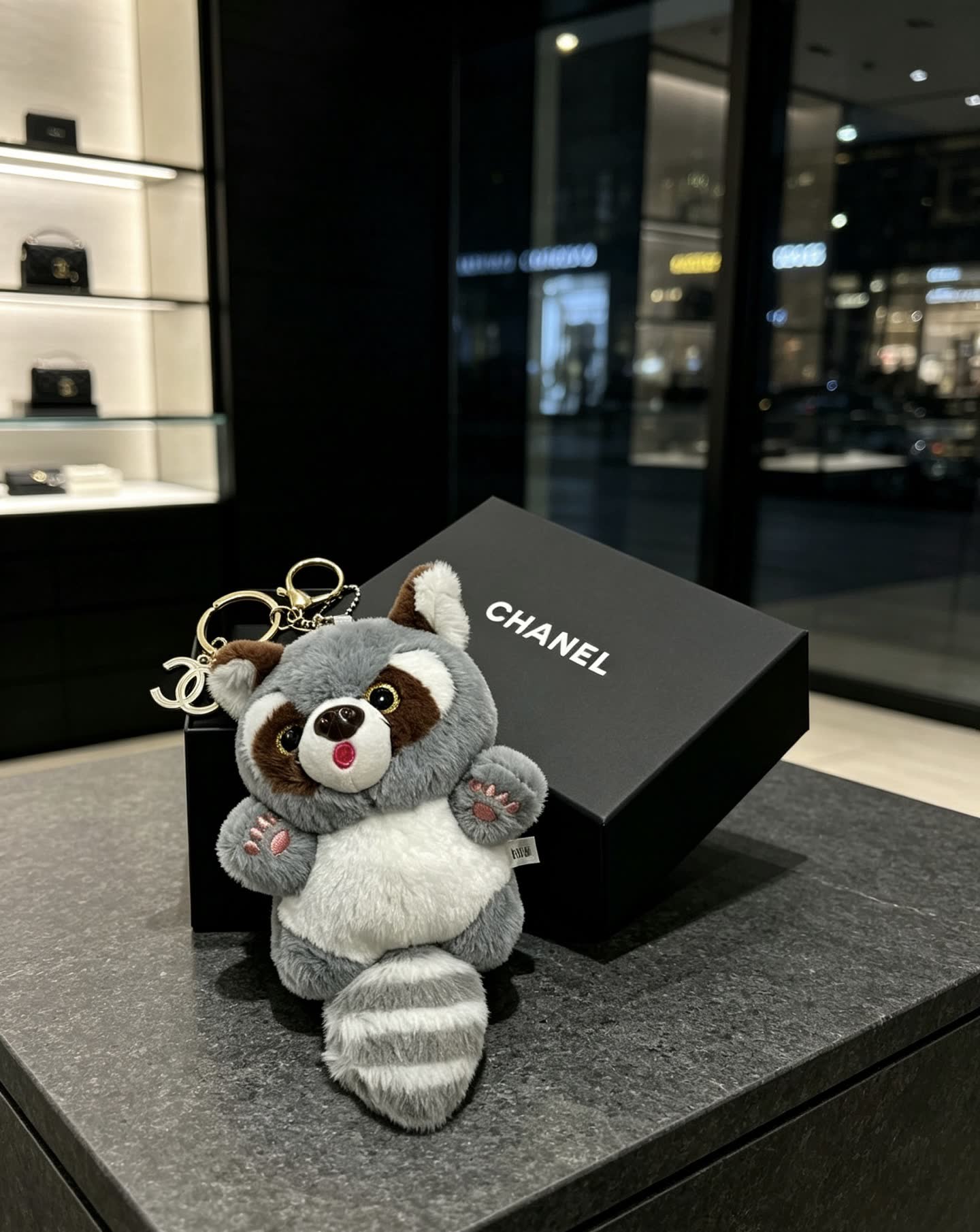 Chanel Raccoon Keychain