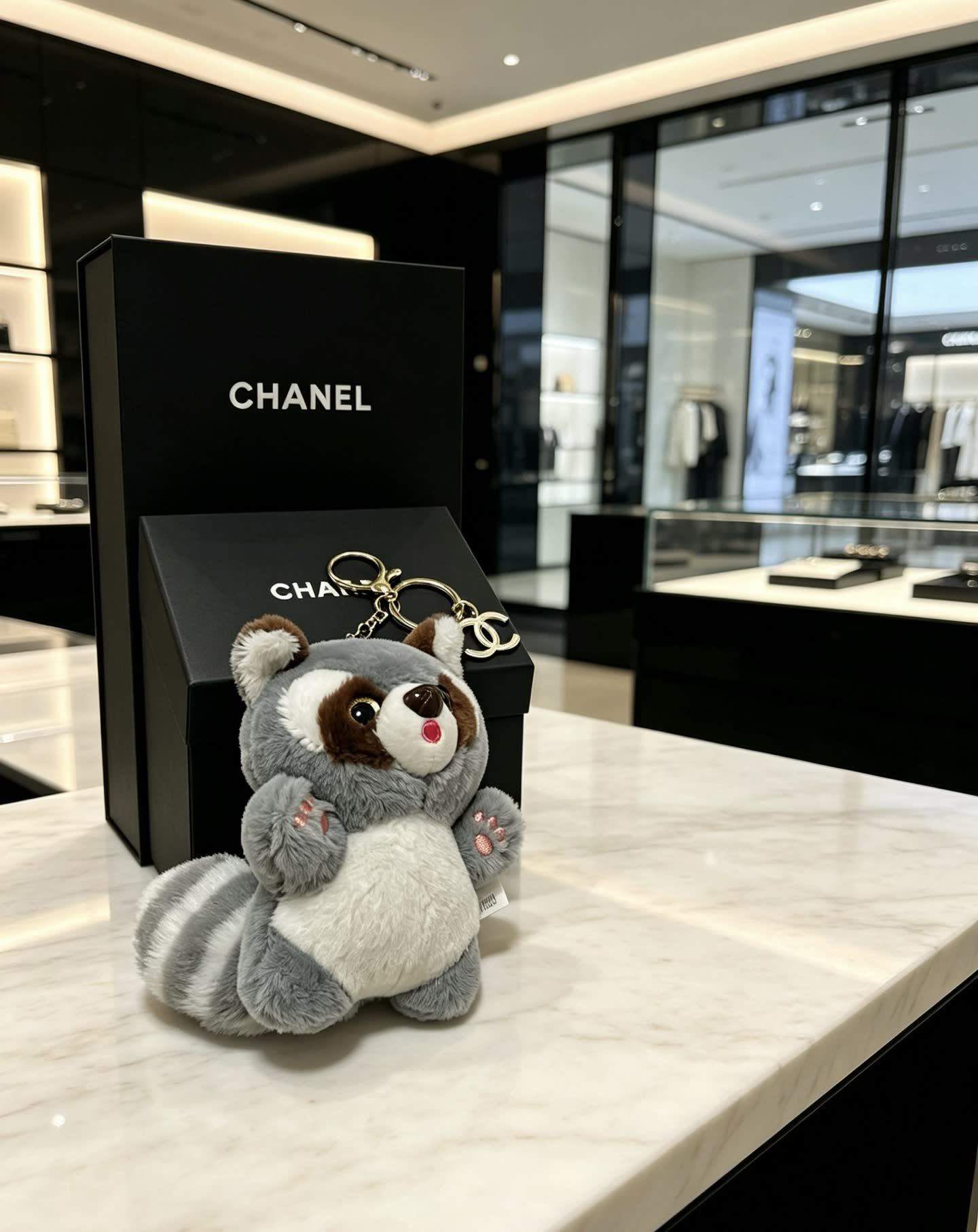 Chanel Raccoon Keychain