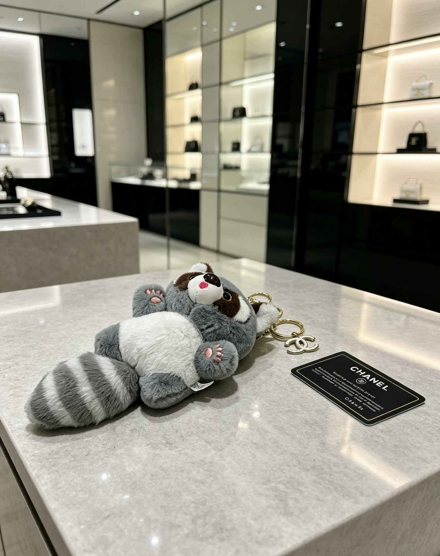 Chanel Raccoon Keychain