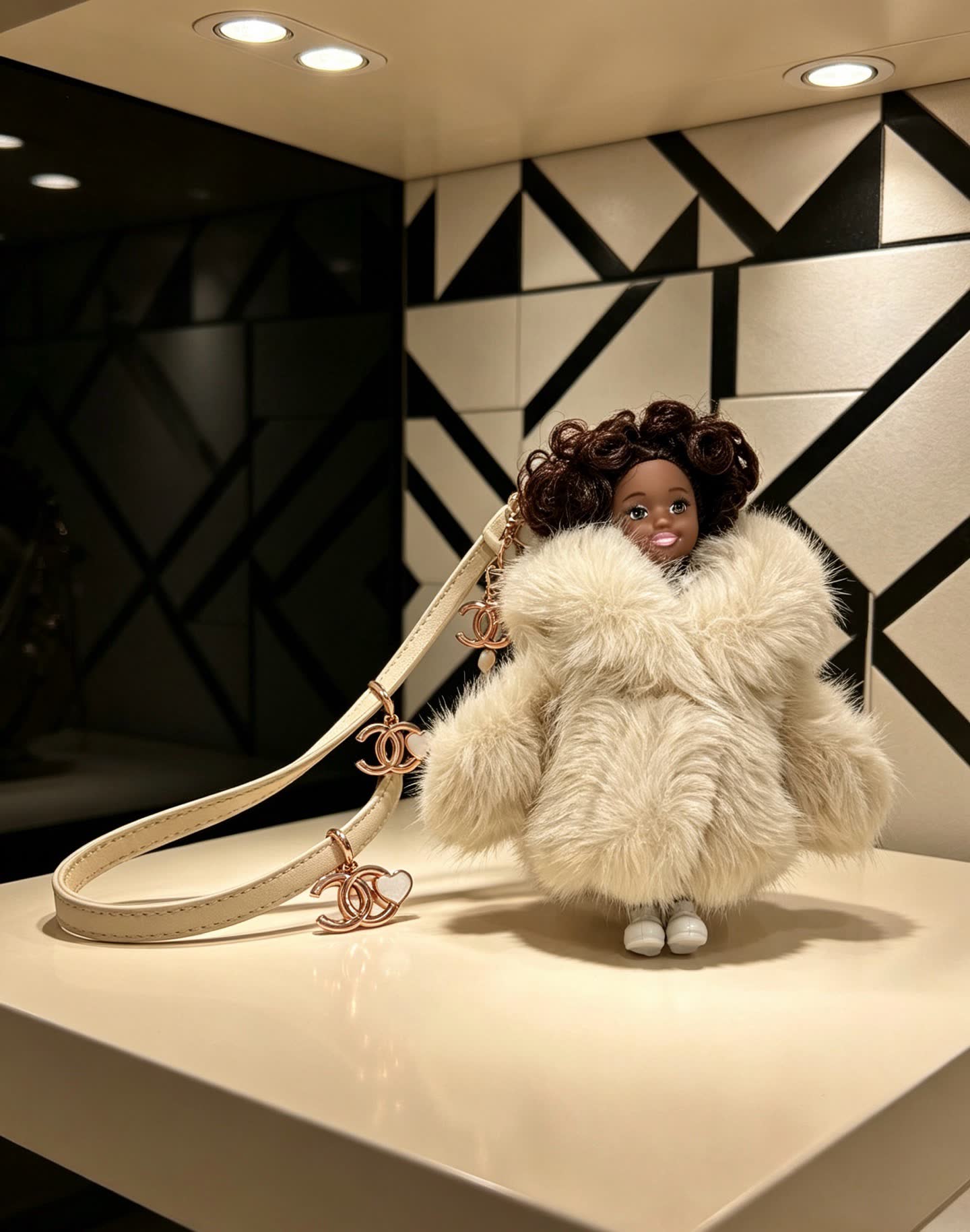 Chanel Fur Keychain