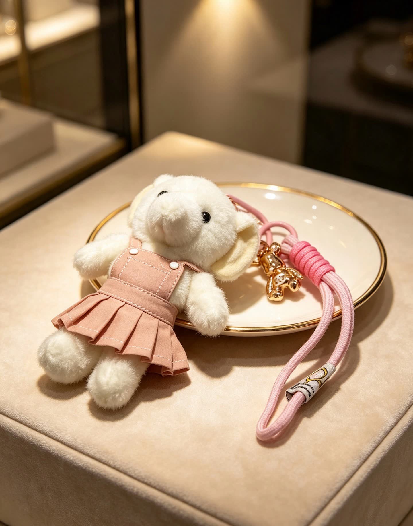 Chanel Pink Bear Keychain