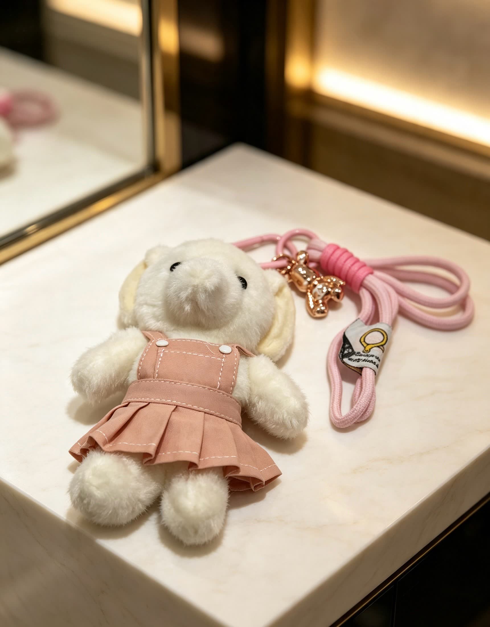 Chanel Pink Bear Keychain