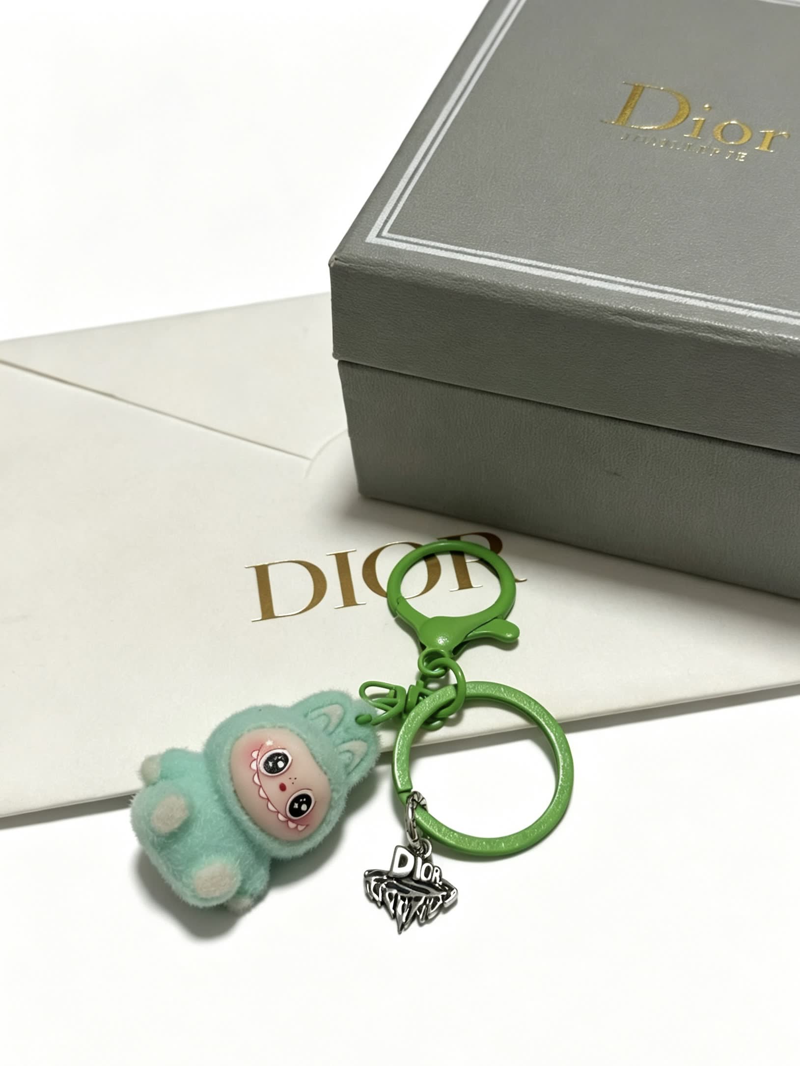 Dior Keychain with Green Monster Charm