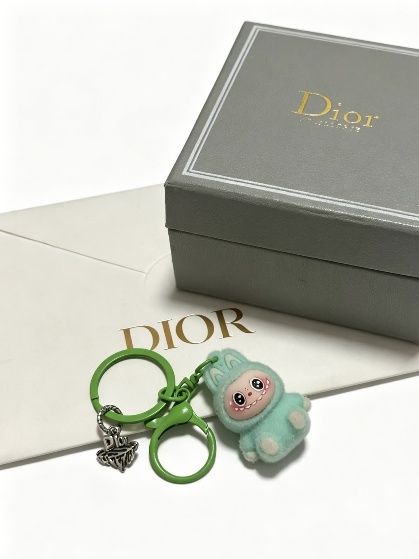 Dior Keychain with Green Monster Charm