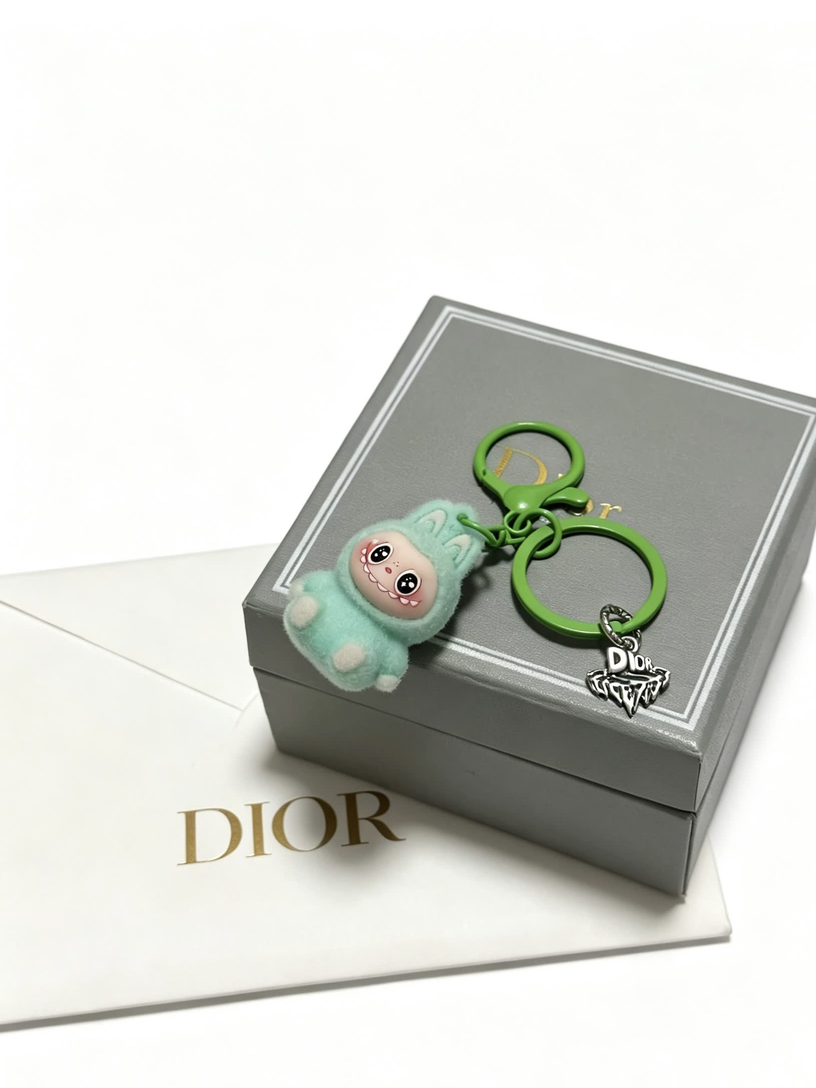 Dior Keychain with Green Monster Charm