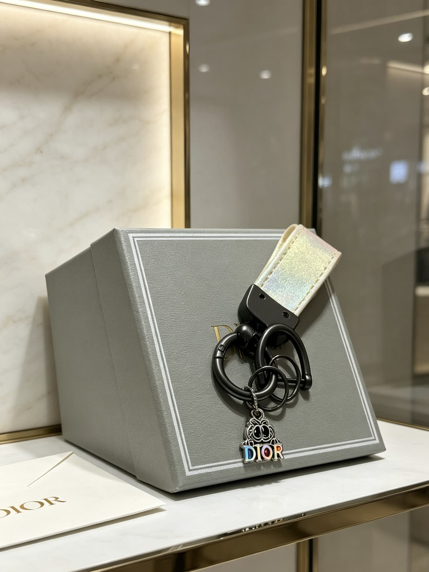 Dior Keychain with Logo Charm