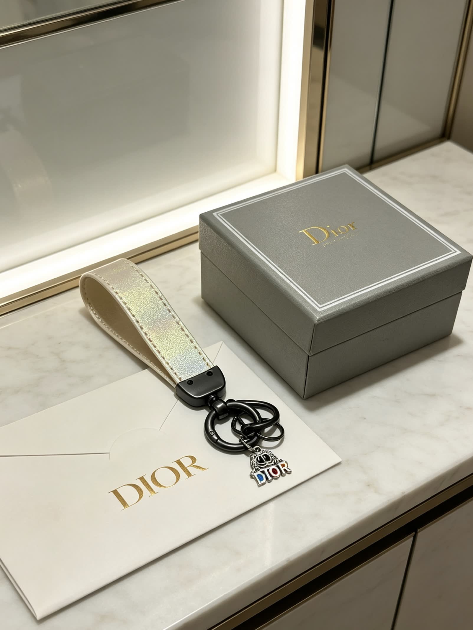 Dior Keychain with Logo Charm