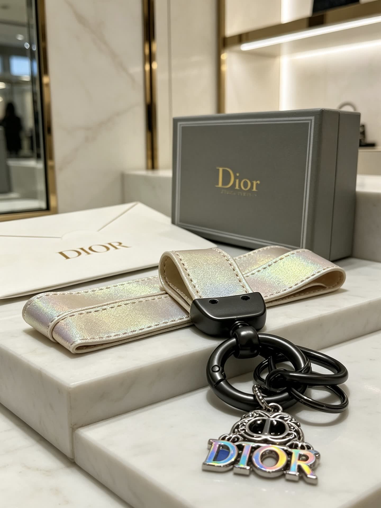Dior Keychain with Logo Charm