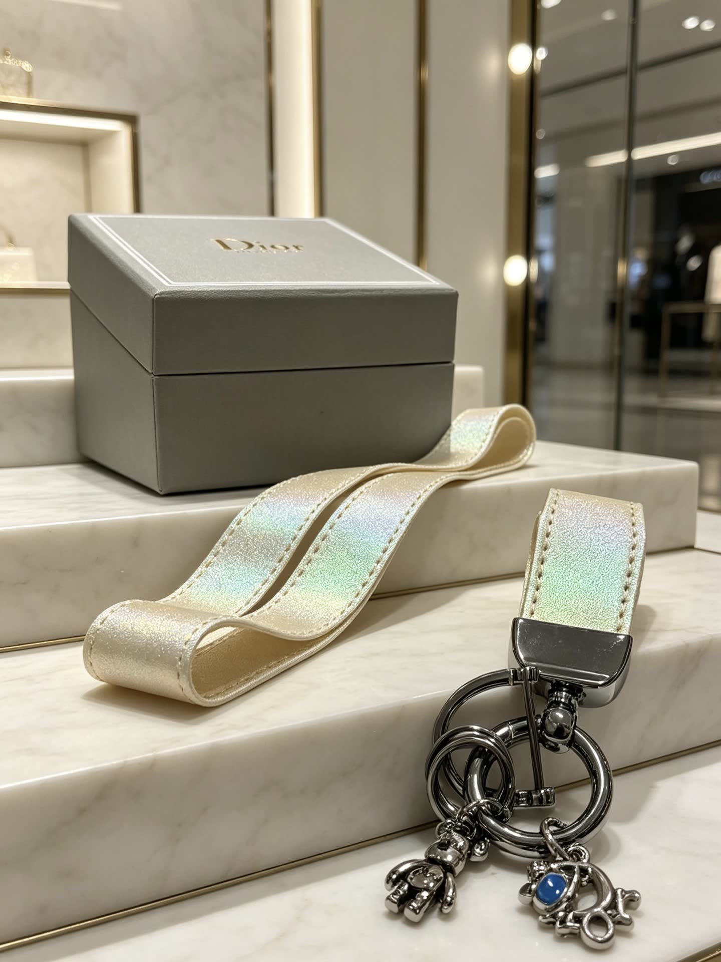 Dior Keychain with Charm