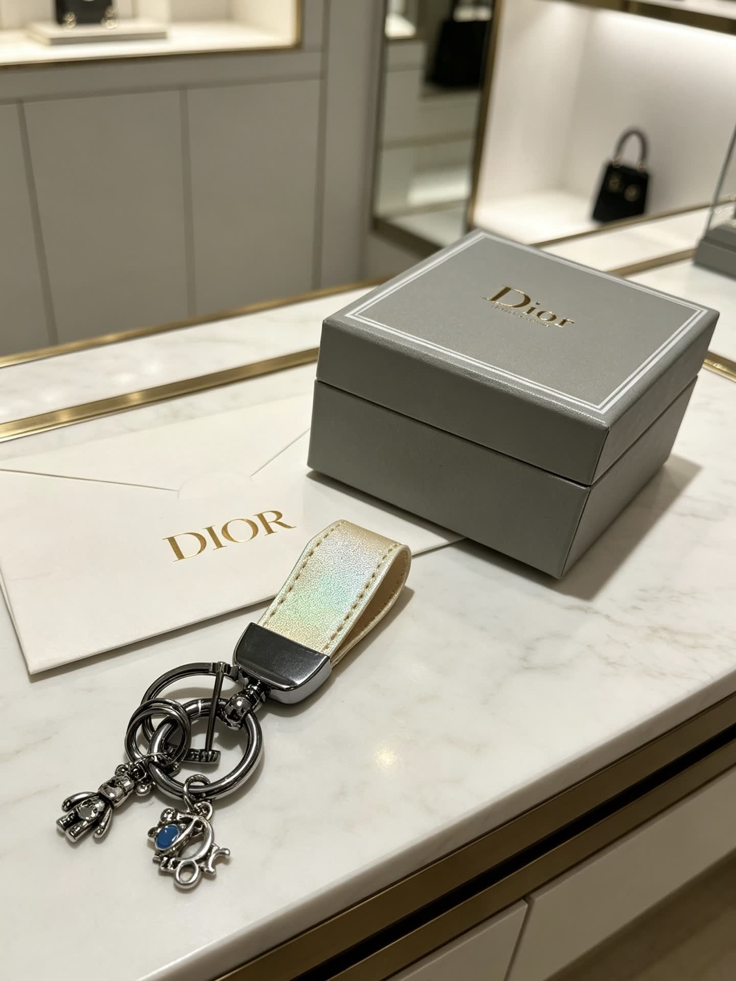 Dior Keychain with Charm