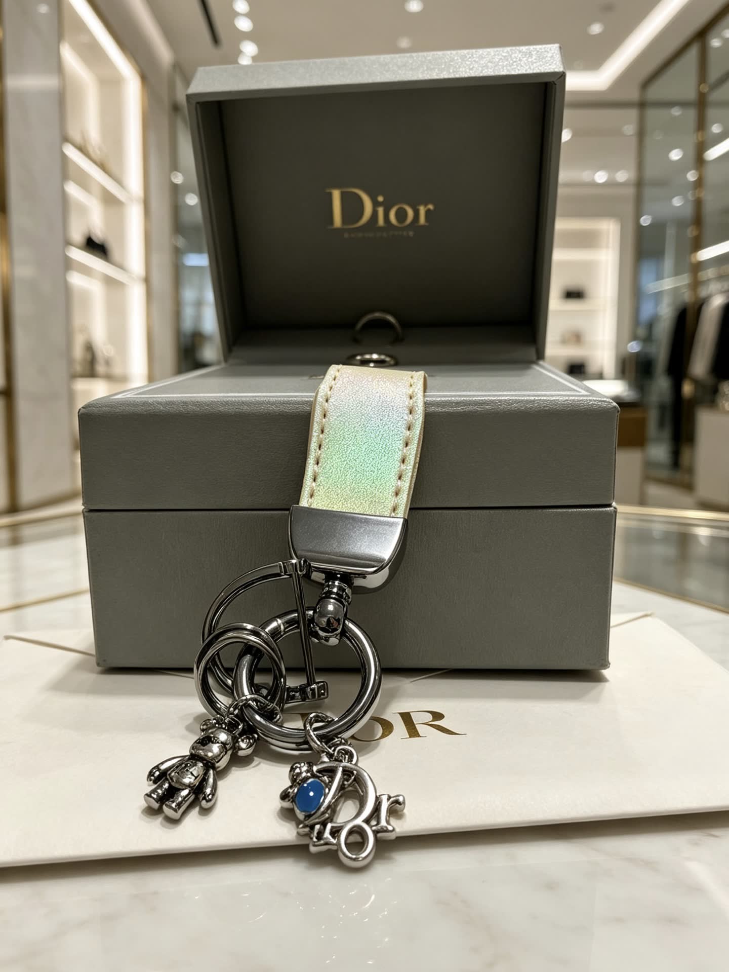 Dior Keychain with Charm