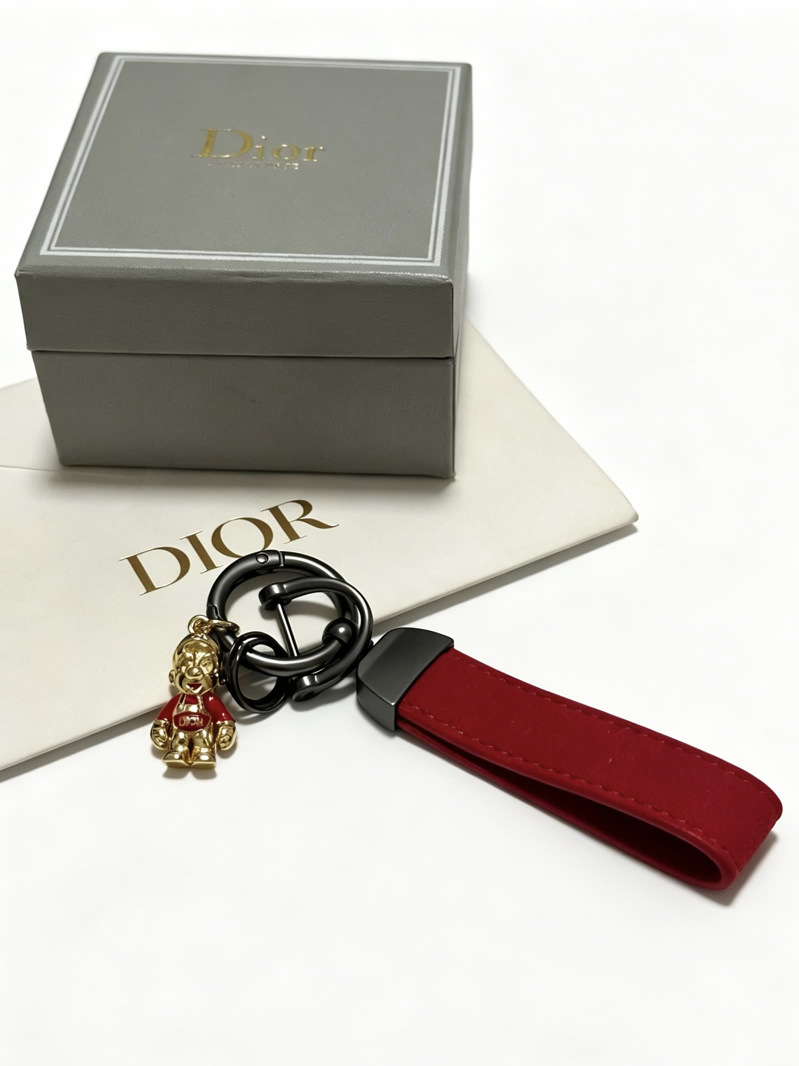Dior Keychain with Bear Charm