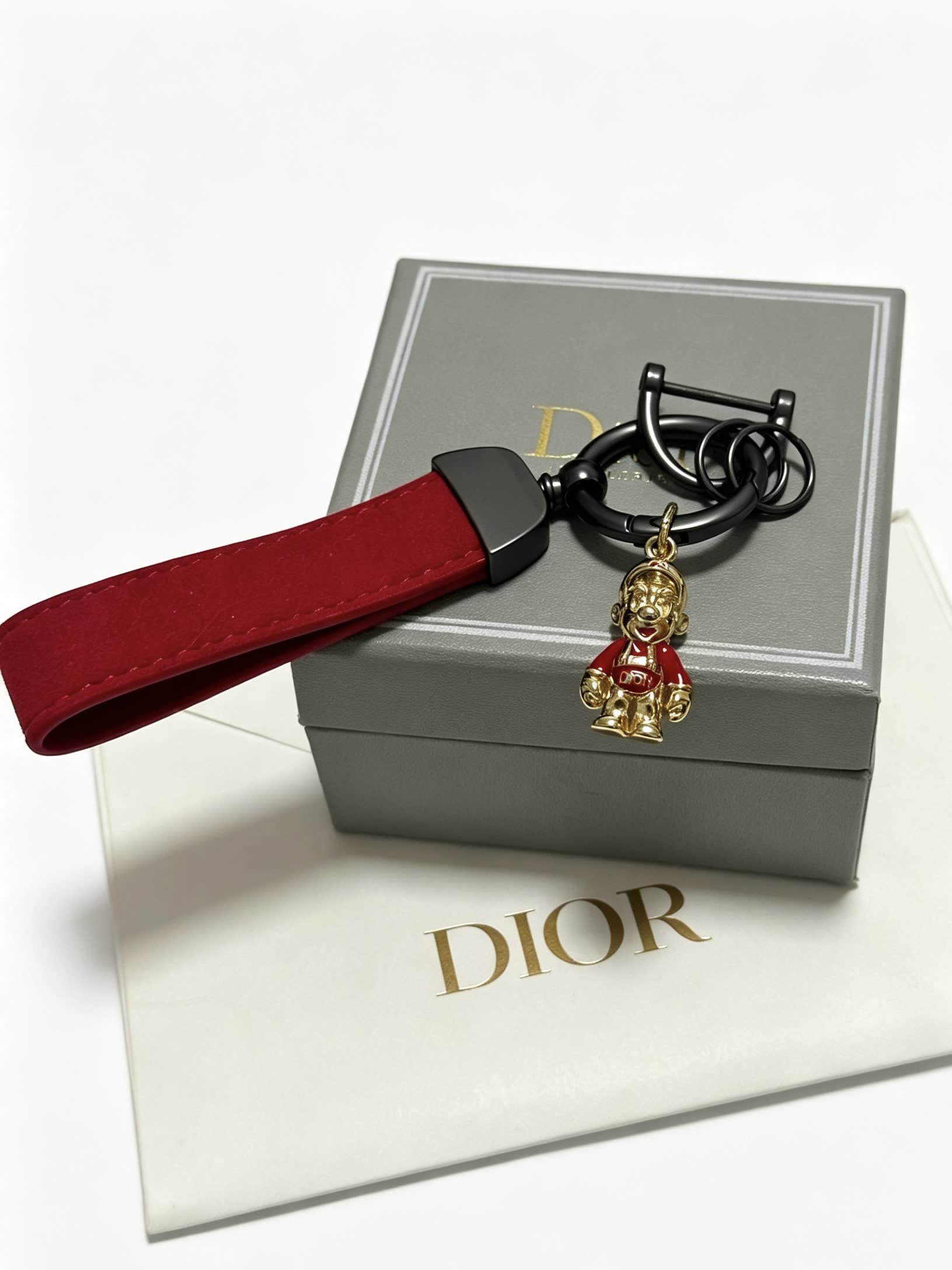 Dior Keychain with Bear Charm