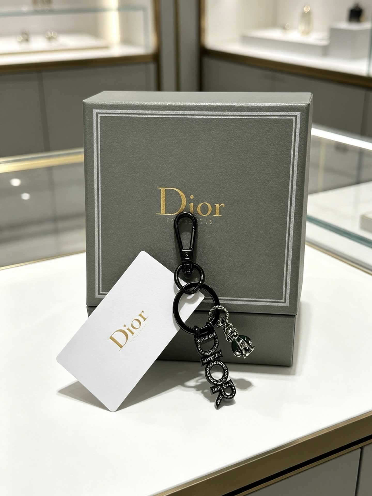 Dior Keychain with Charm