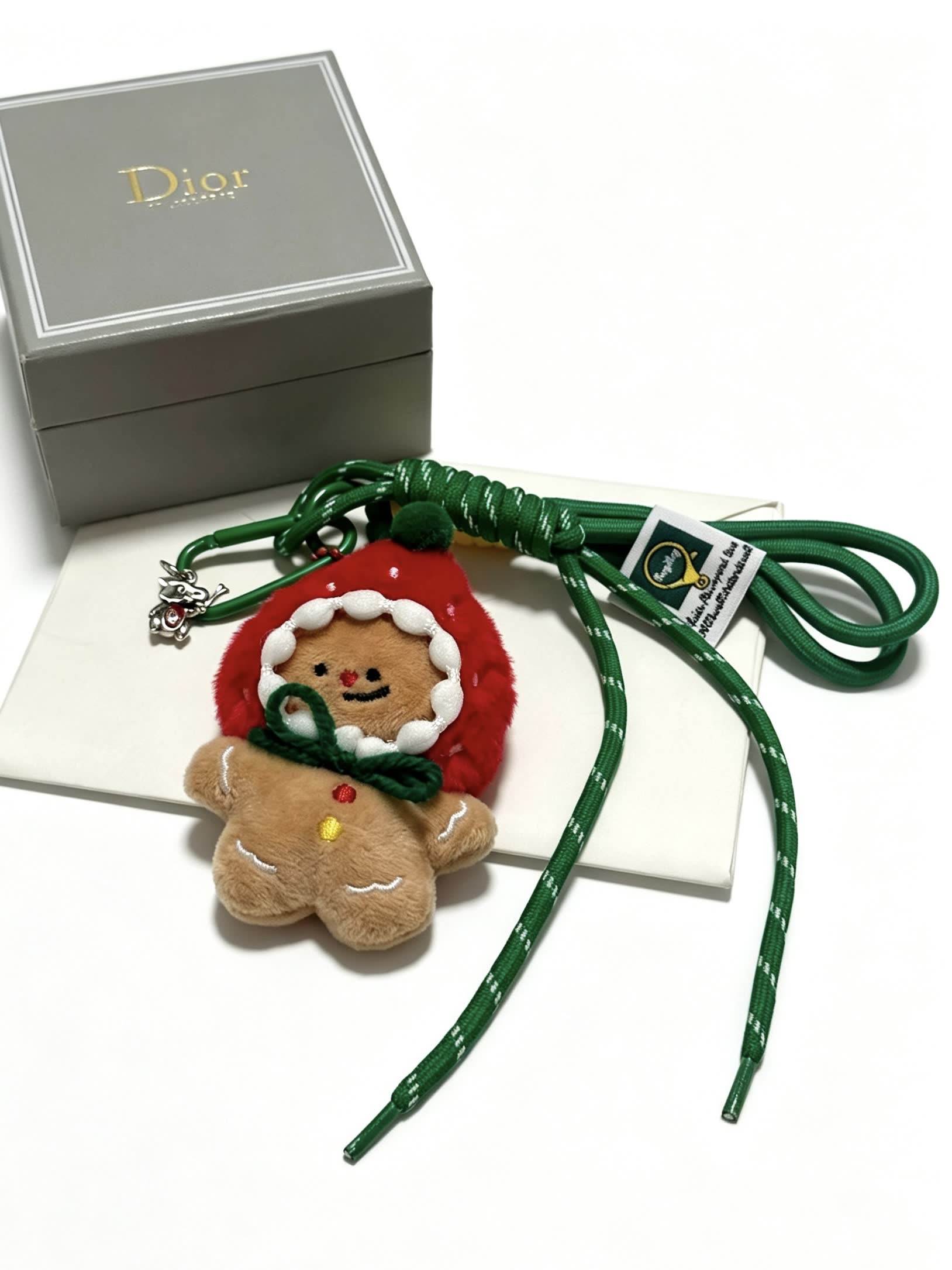 Dior Christmas Gingerbread Man Keychain