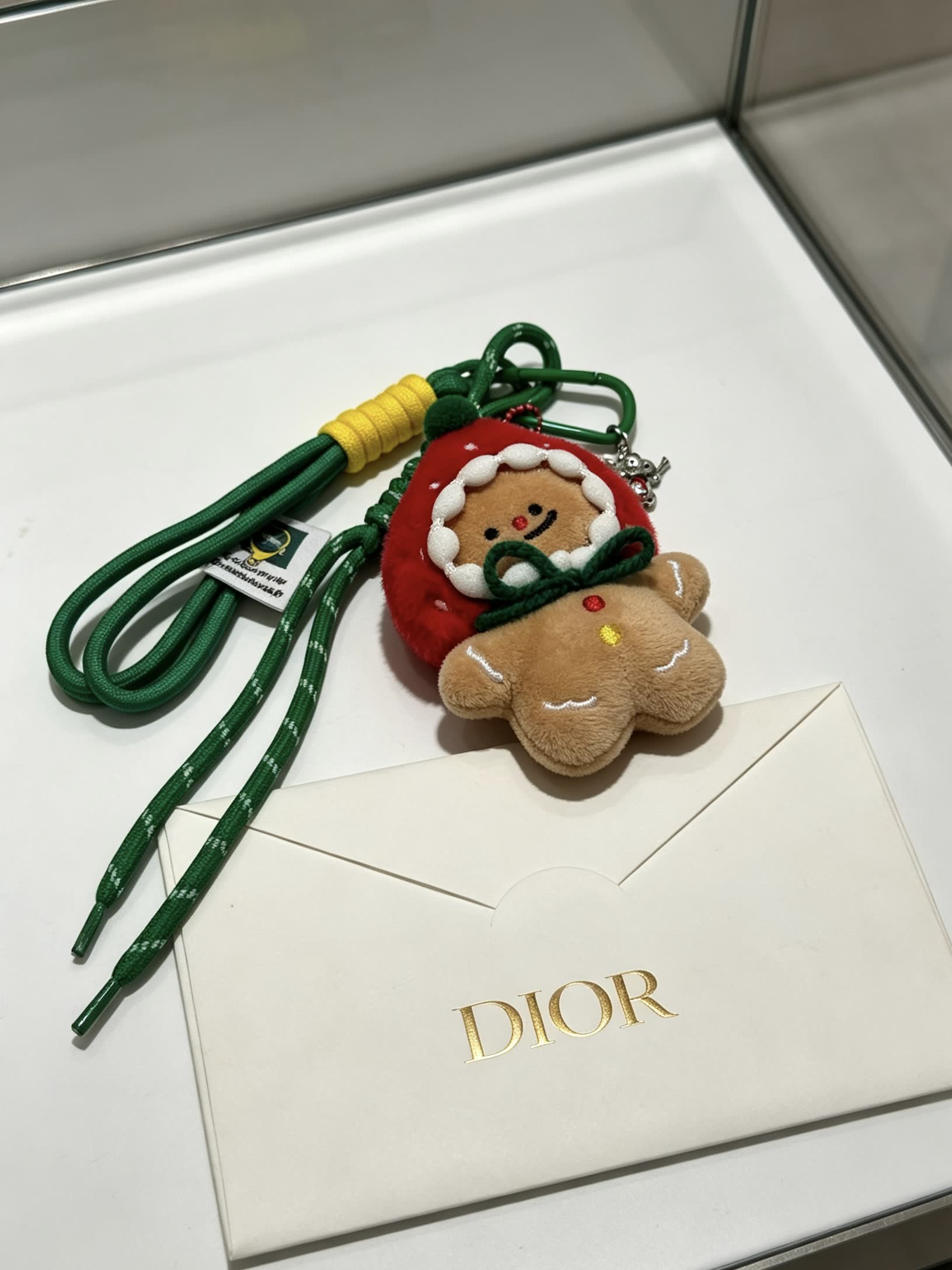 Dior Christmas Gingerbread Man Keychain