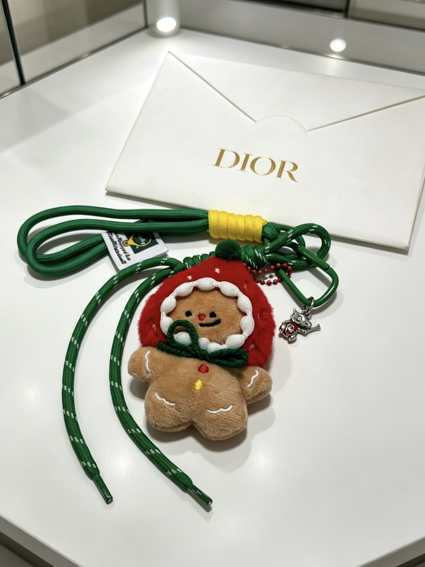 Dior Christmas Gingerbread Man Keychain