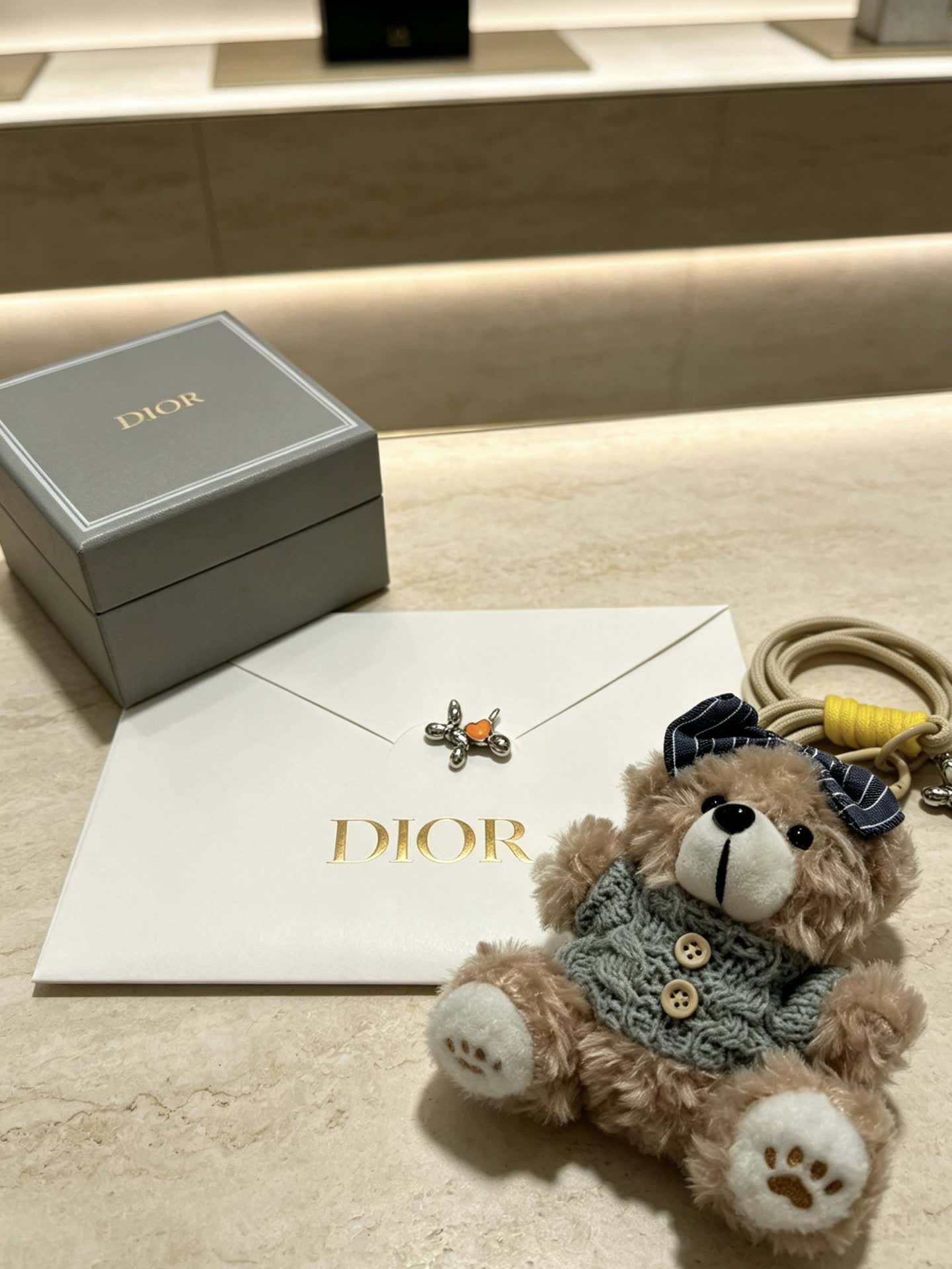 Dior Teddy Bear Keychain