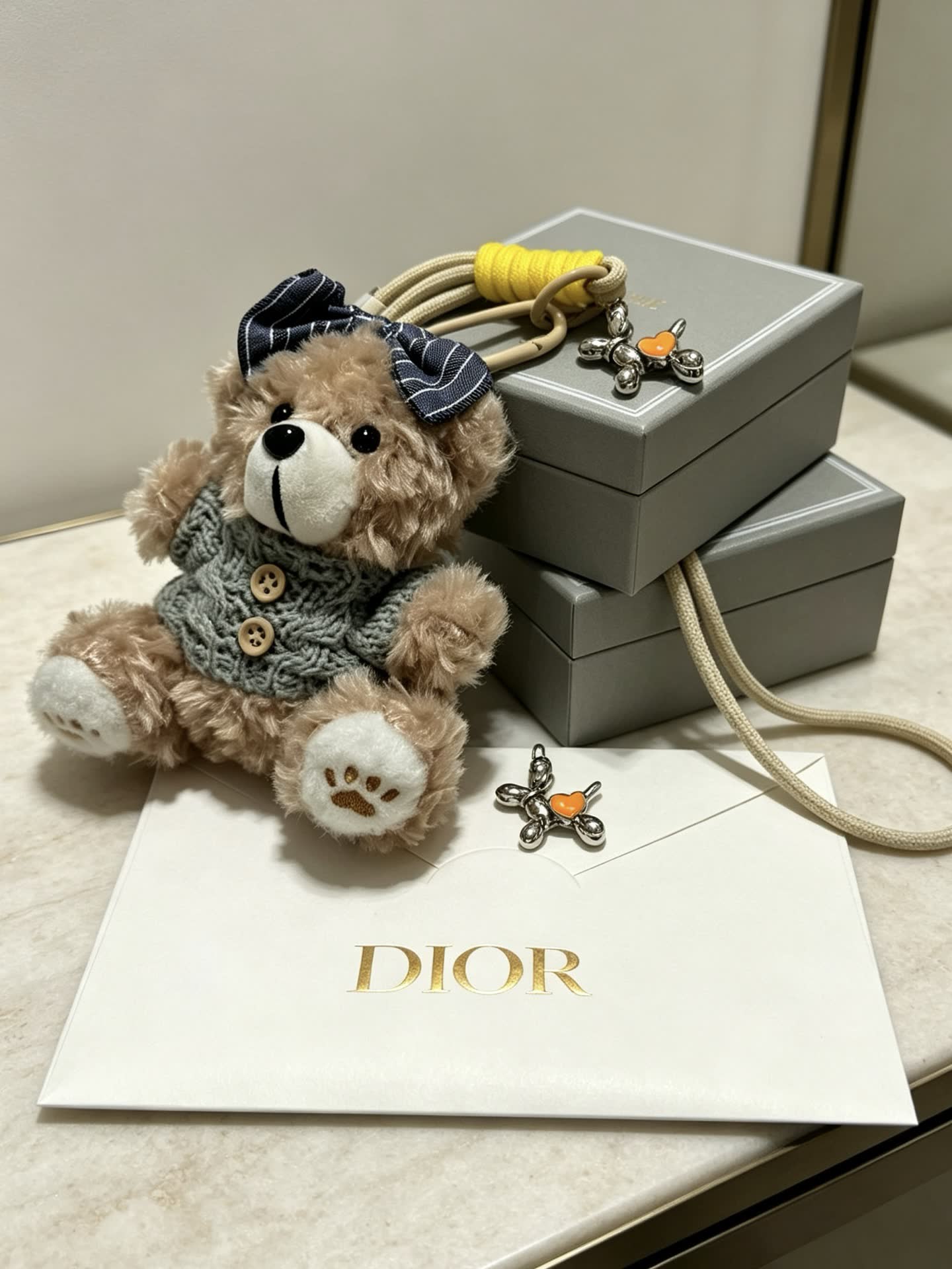 Dior Teddy Bear Keychain