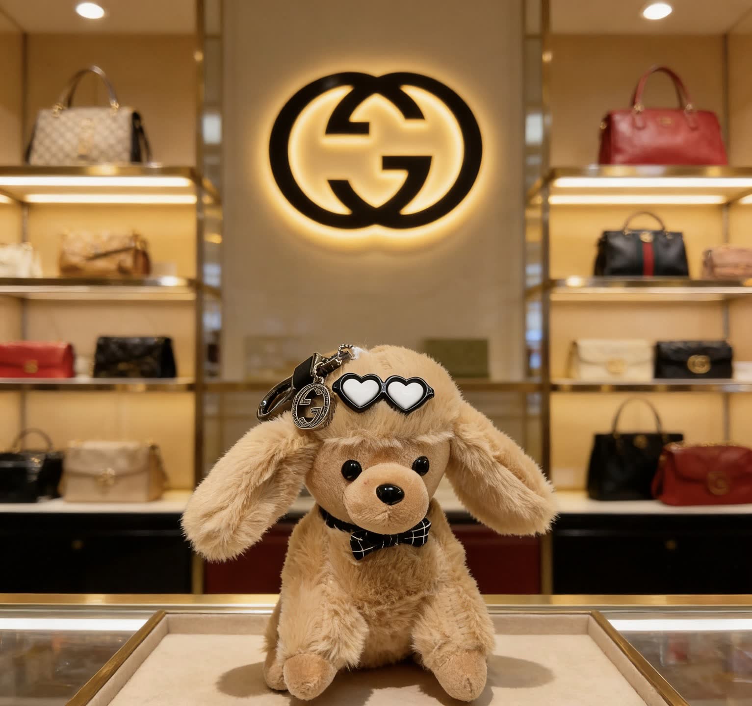 Gucci Dog Keychain