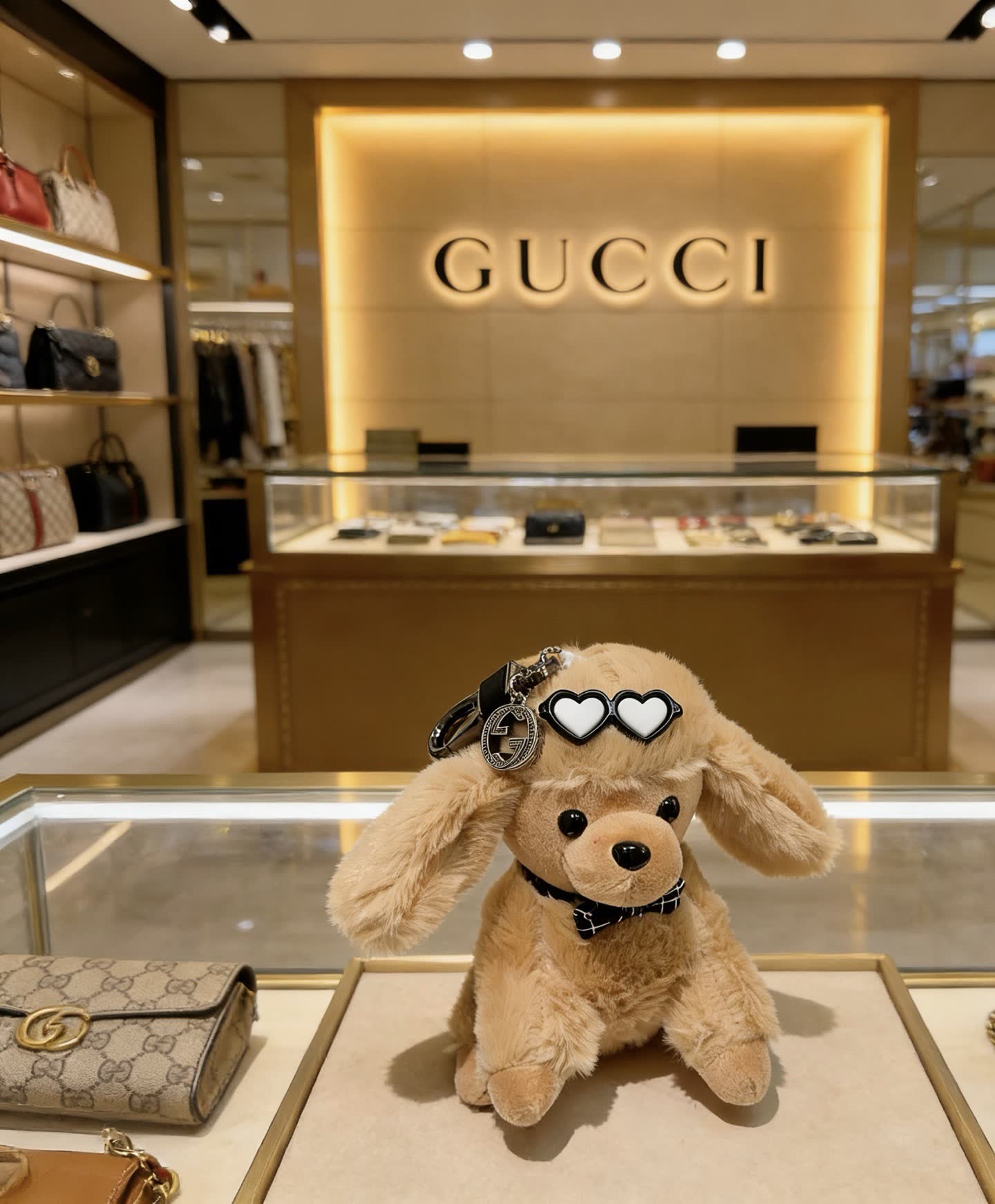 Gucci Dog Keychain