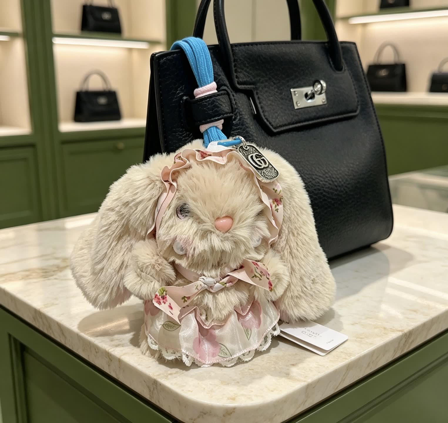 Gucci Beige Bunny Keychain