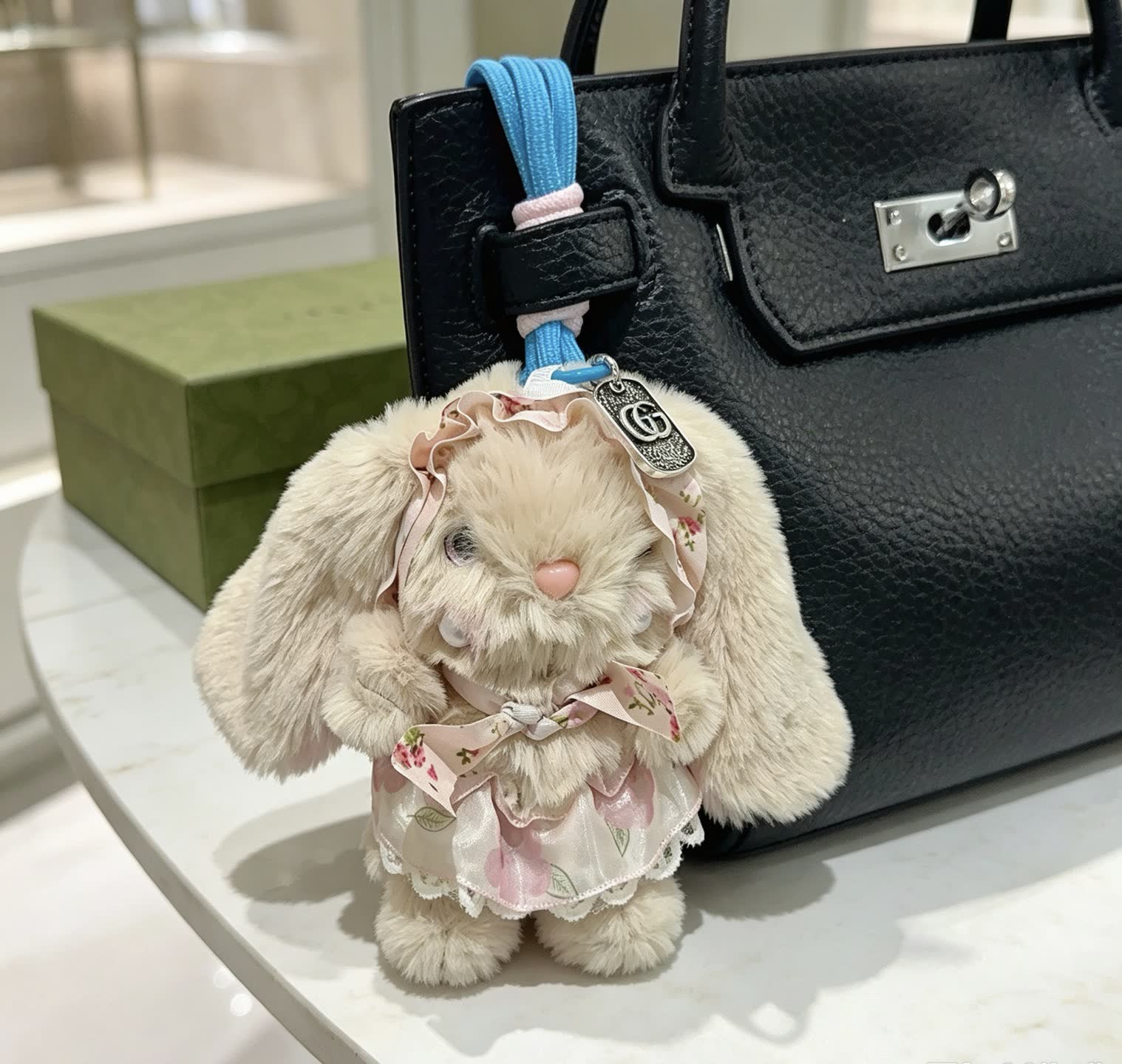 Gucci Beige Bunny Keychain