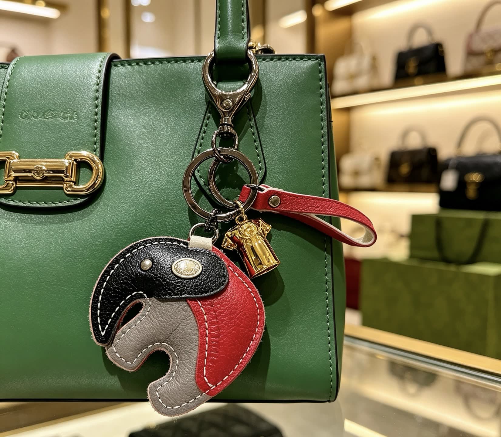 Gucci Colorful Leather Keychain