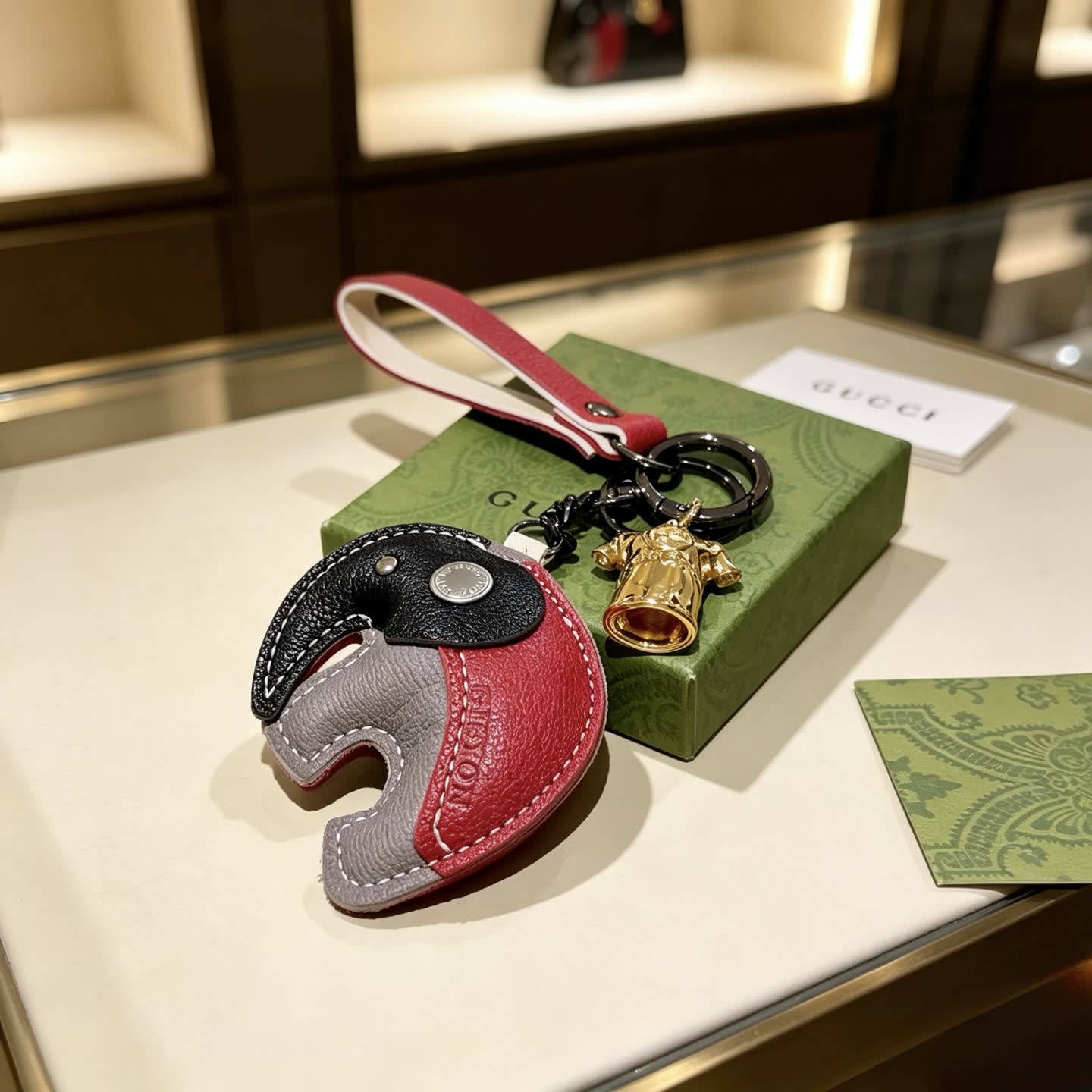 Gucci Colorful Leather Keychain
