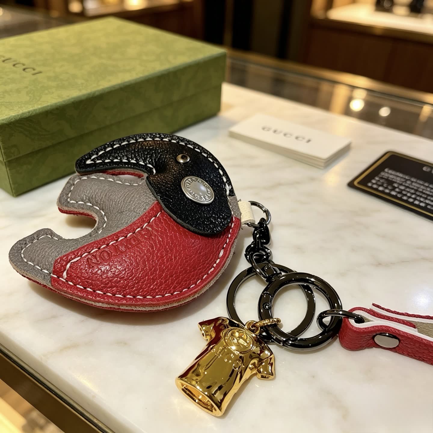 Gucci Colorful Leather Keychain