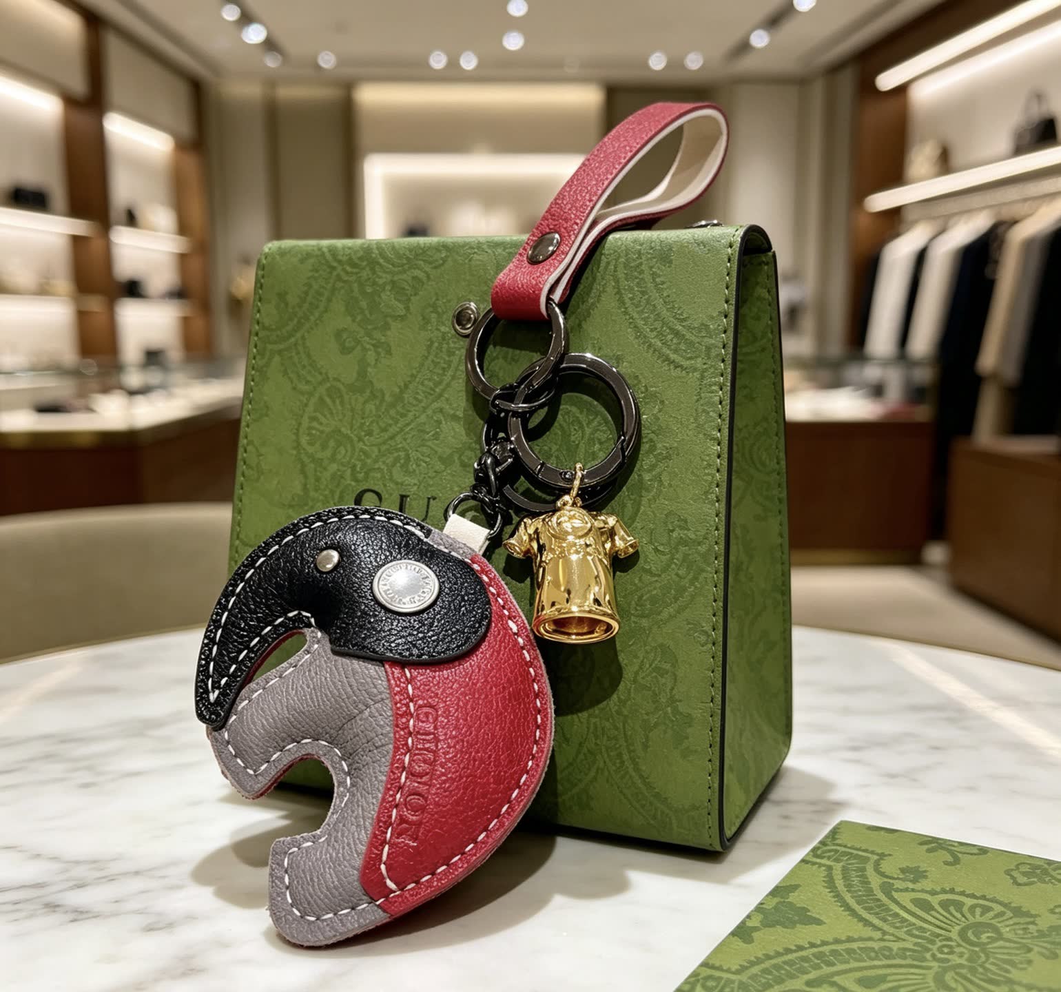 Gucci Colorful Leather Keychain