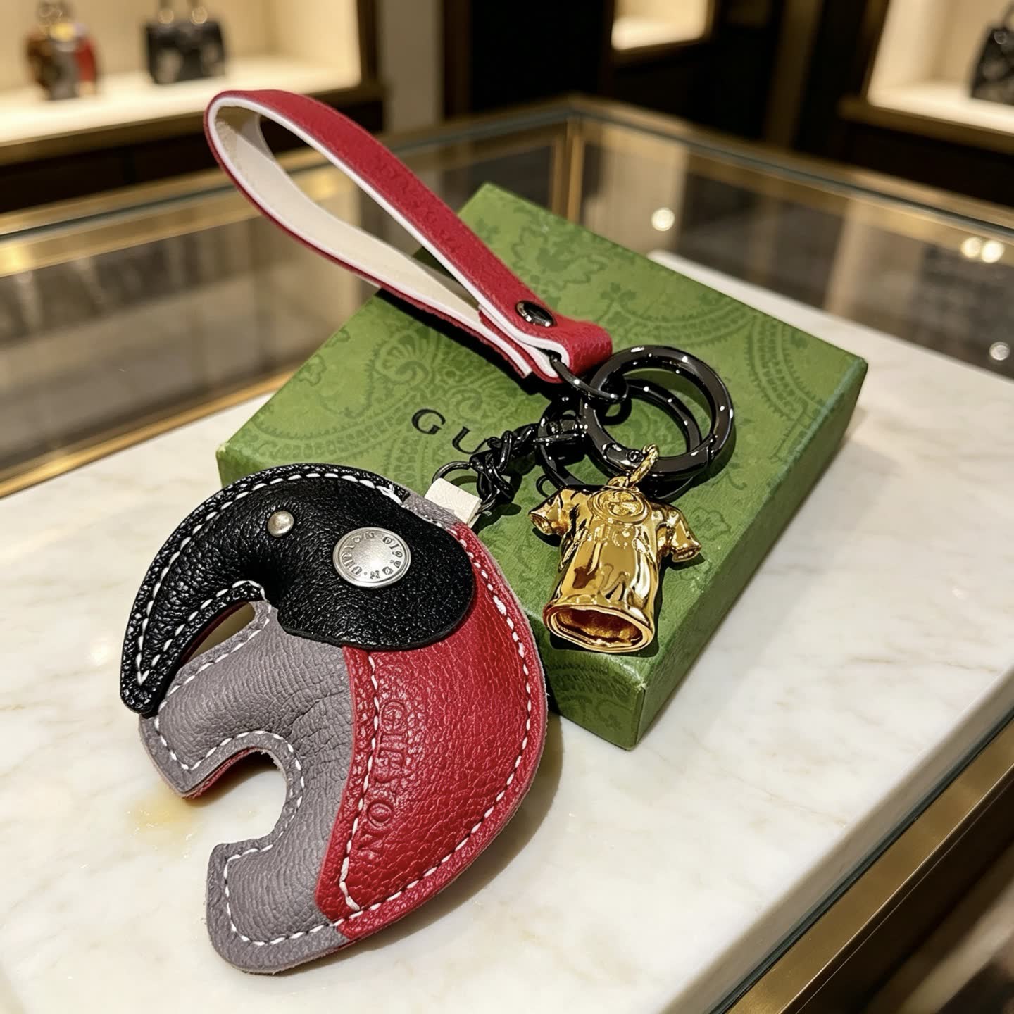 Gucci Colorful Leather Keychain