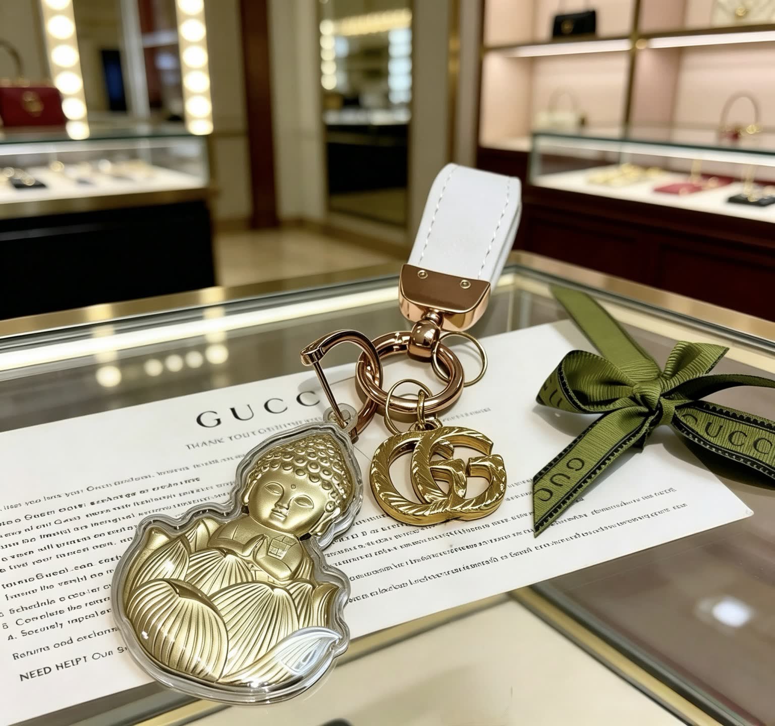 Gucci Buddha Keychain