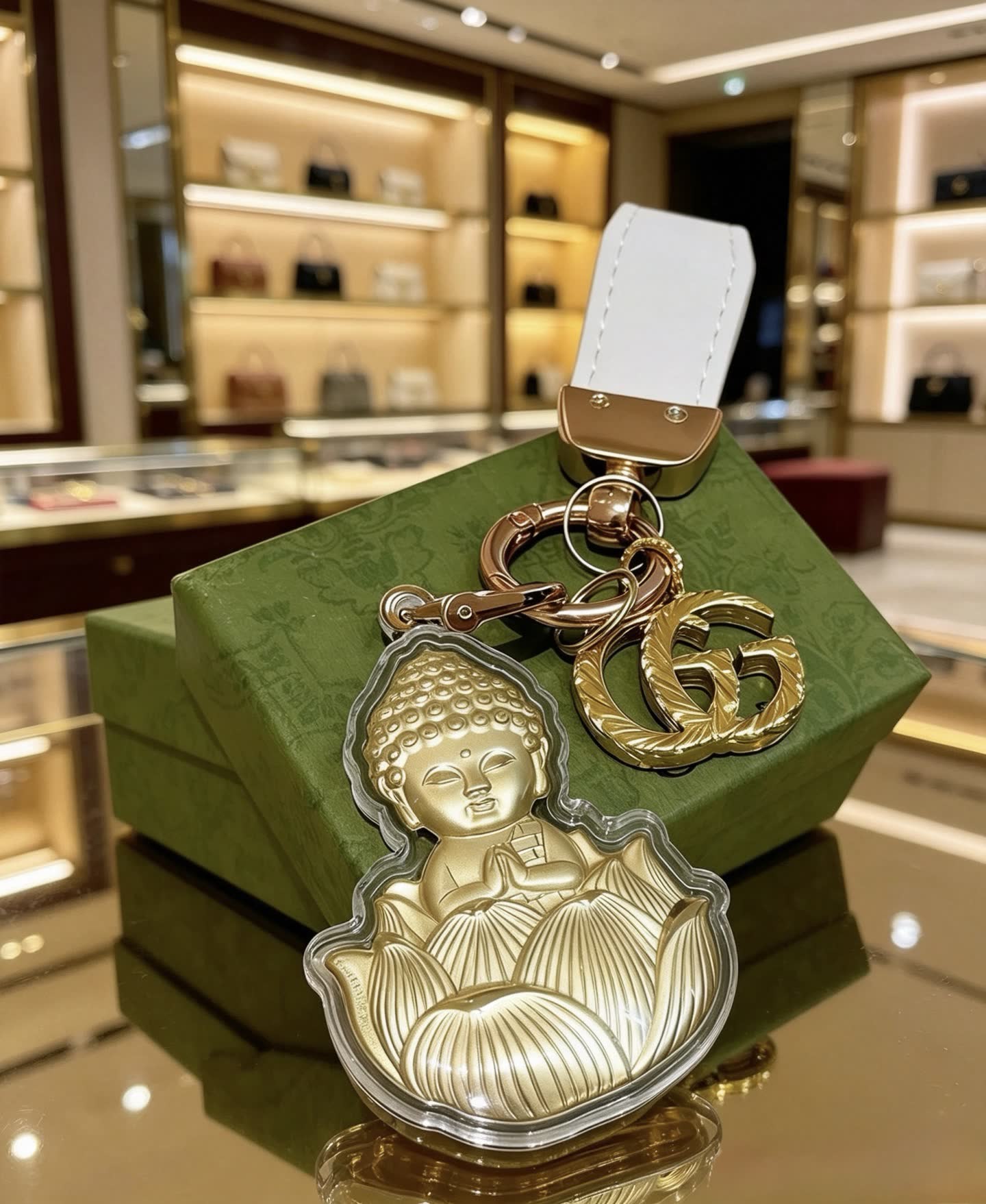 Gucci Buddha Keychain