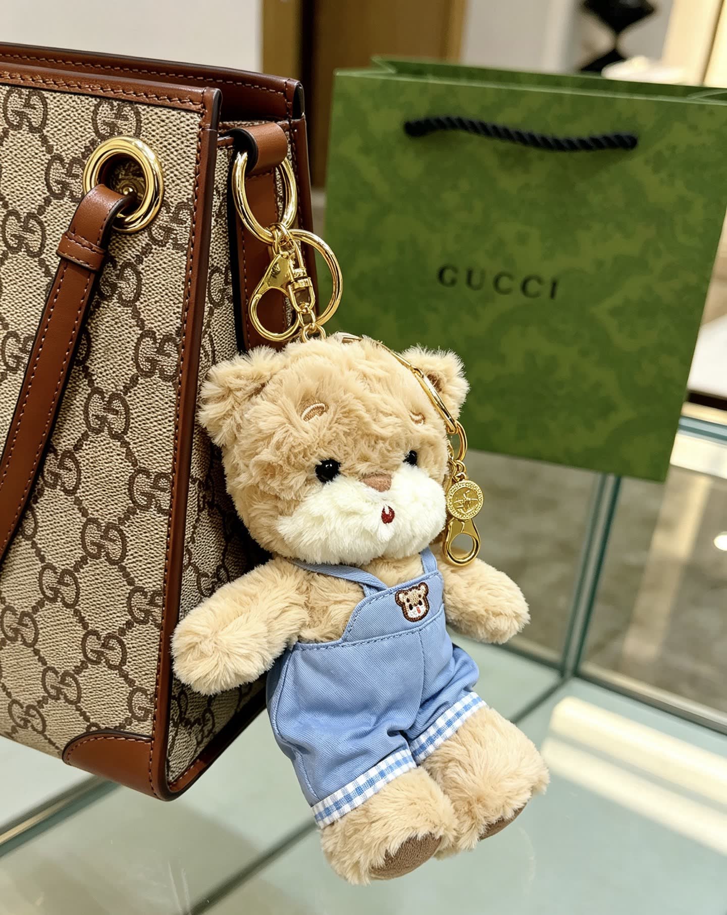 Gucci Teddy Bear Keychain