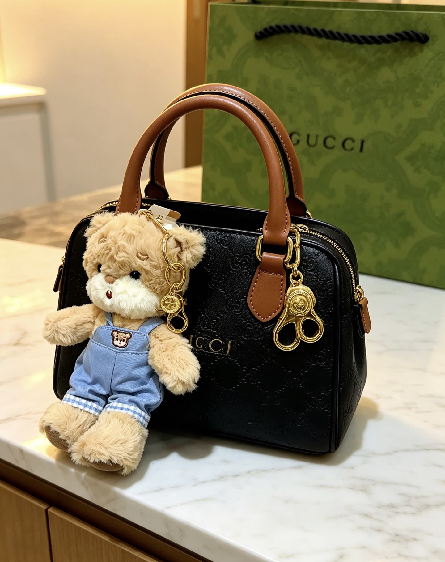 Gucci Teddy Bear Keychain